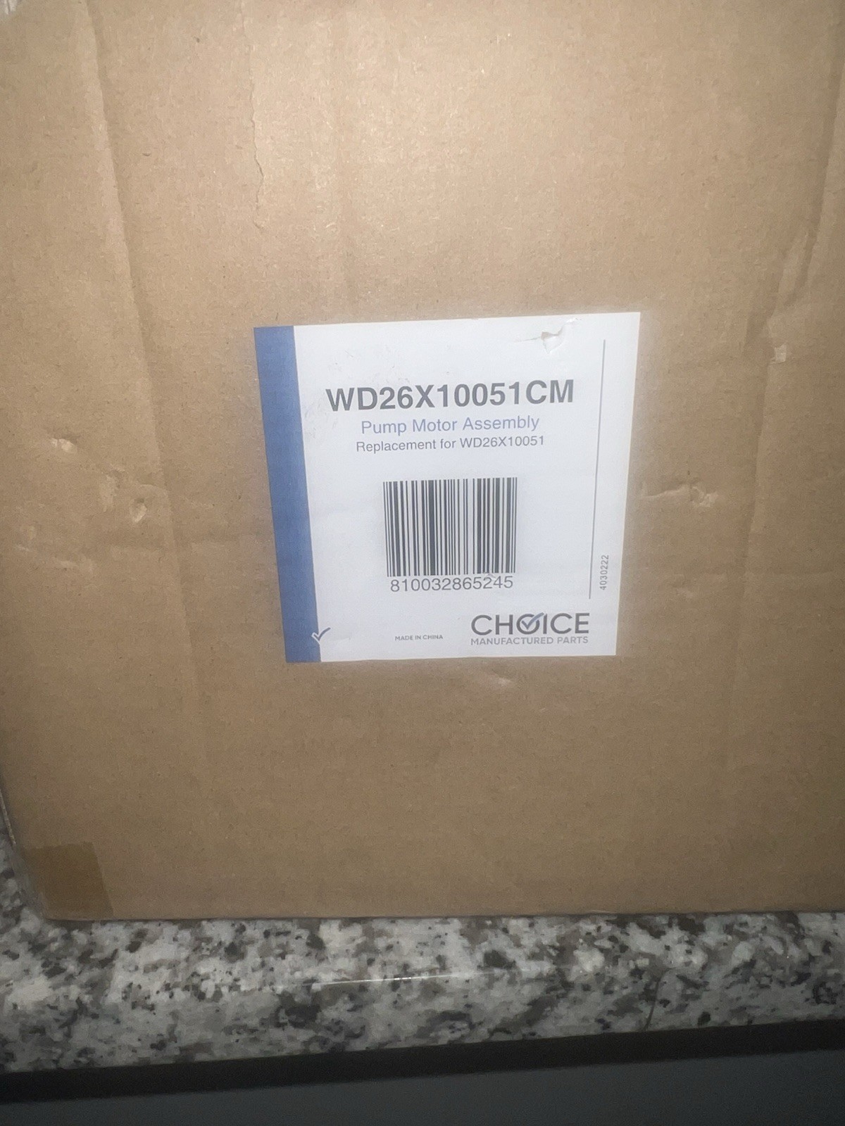 BRAND NEW GE DISHWASHER PUMP MOTOR ASSEMBLY WD26X10051CM