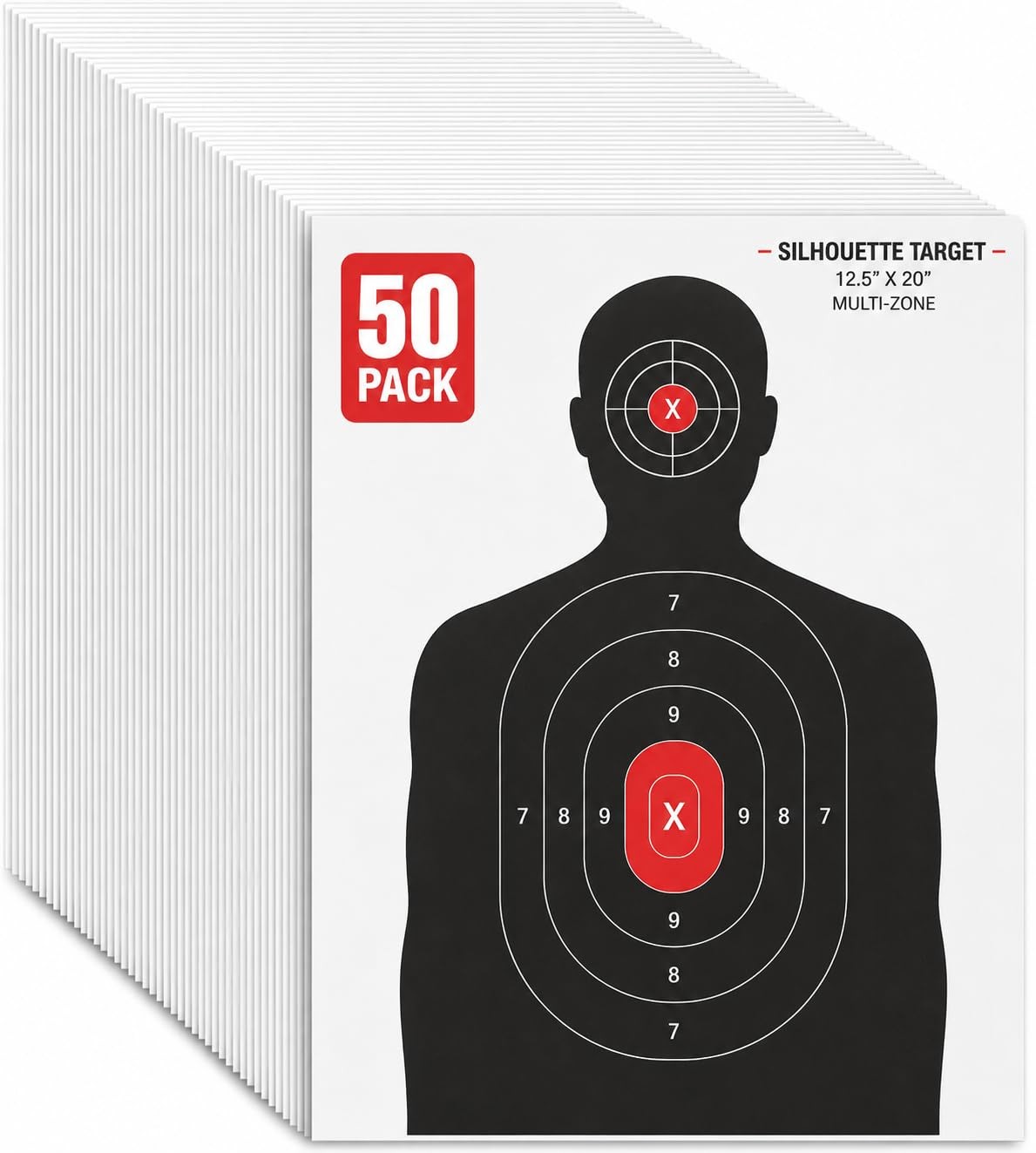 Shooting Target, Targets for Pistol Shooting Targets for the Range, 14x22, 50pk Shooting Target, Targets for Pistol Shooting Targets for the Range, 14x22, 50pk