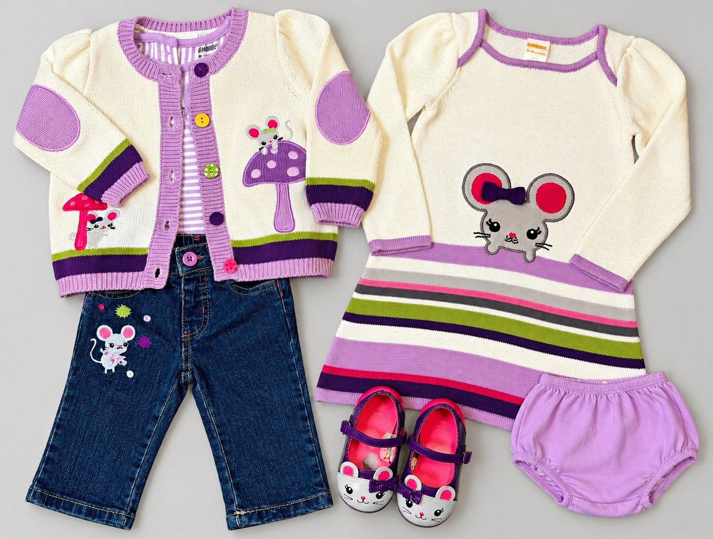 Gymboree Mousing Around 12-18M 6pc Mouse Sweater Dress Jeans Shoes HTF Gymboree Mousing Around 12-18M 6pc Mouse Sweater Dress Jeans Shoes HTF