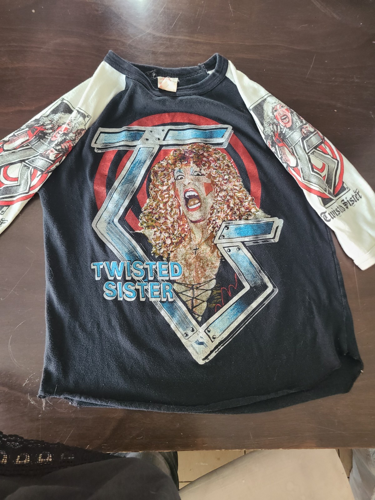 RARE 1984 Twisted Sister Stay Hungry Tour Shirt Screen Stars Raglan 50/50 Med