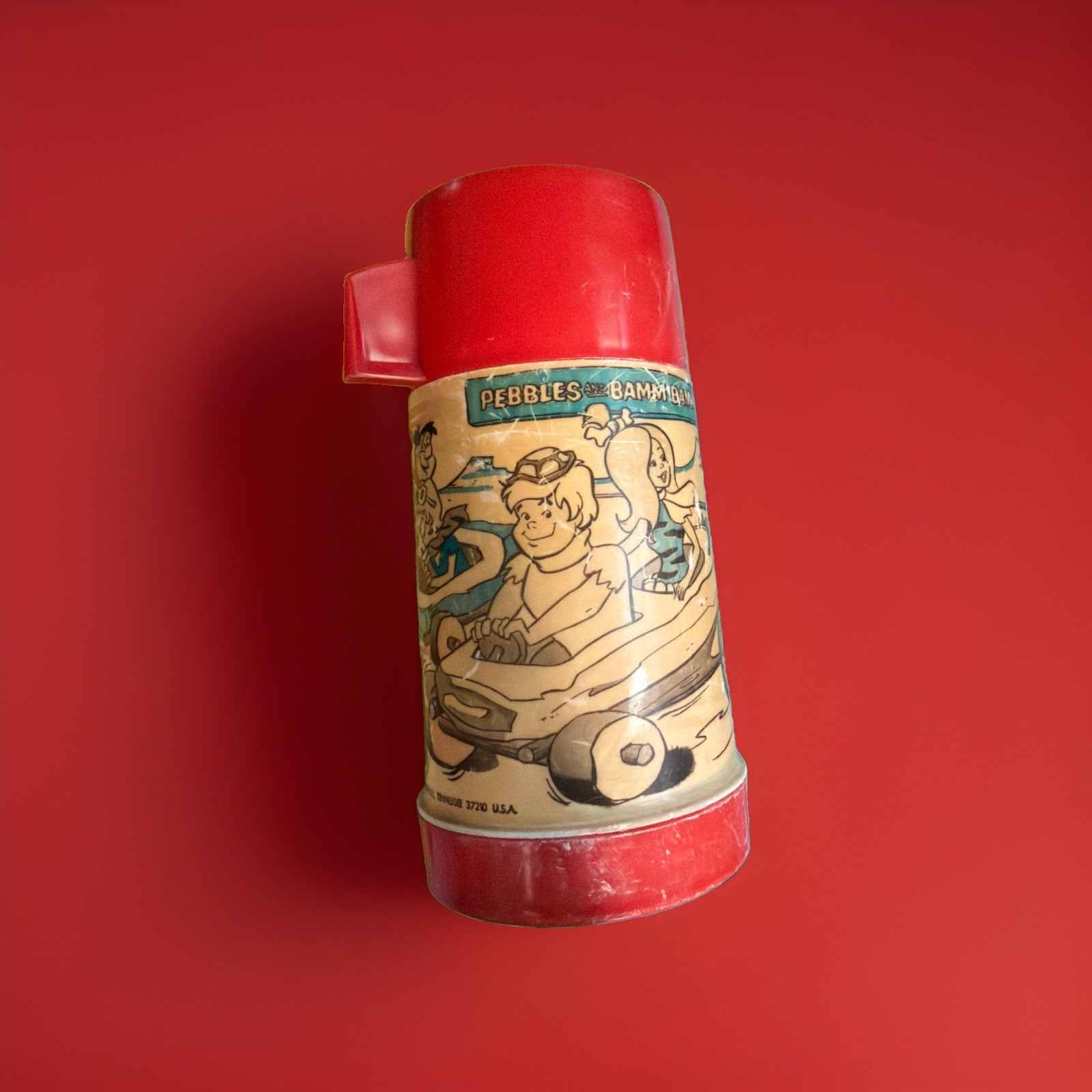 Vintage 1971 Flintstones Pebbles and Bamm Bamm Thermos Aladdin No. 3710 INTACT Vintage 1971 Flintstones Pebbles and Bamm Bamm Thermos Aladdin No. 3710 INTACT