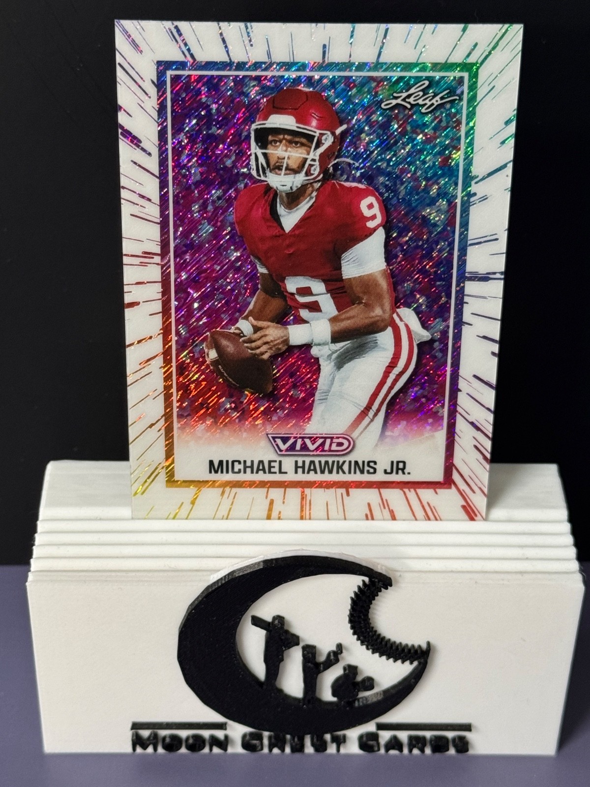Michael Hawkins Jr. (RC) #1/1 White Prismatic - 2025 Leaf Vivid 🏈 West Virginia Michael Hawkins Jr. (RC) #1/1 White Prismatic - 2025 Leaf Vivid 🏈 West Virginia