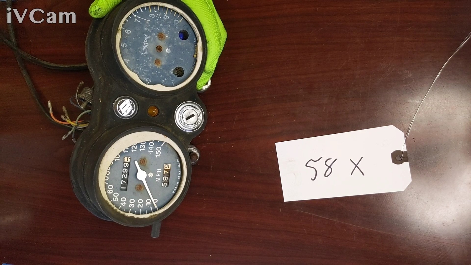 1974 Suzuki Gt250 Gauges Meter Speedo Tach 34100-33618 PARTS ONLY