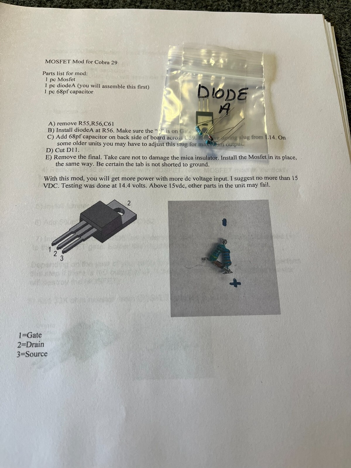 Cobra 29 MOSFET Mod Cobra 29 MOSFET Mod