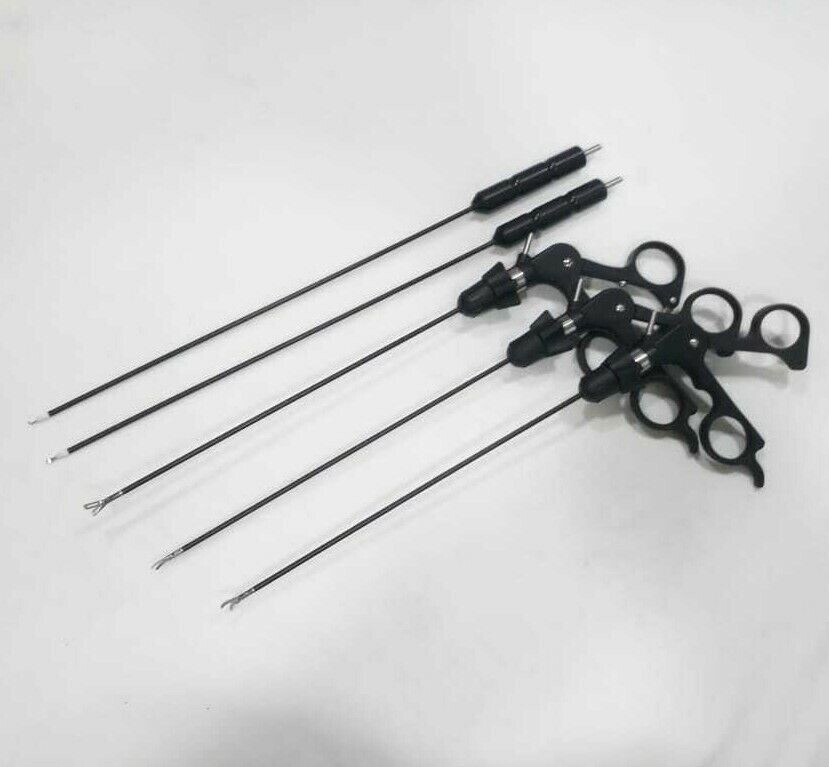 Laparoscopic L-Hook Fenestrated Maryland Grasper Curved Scissors Instrument