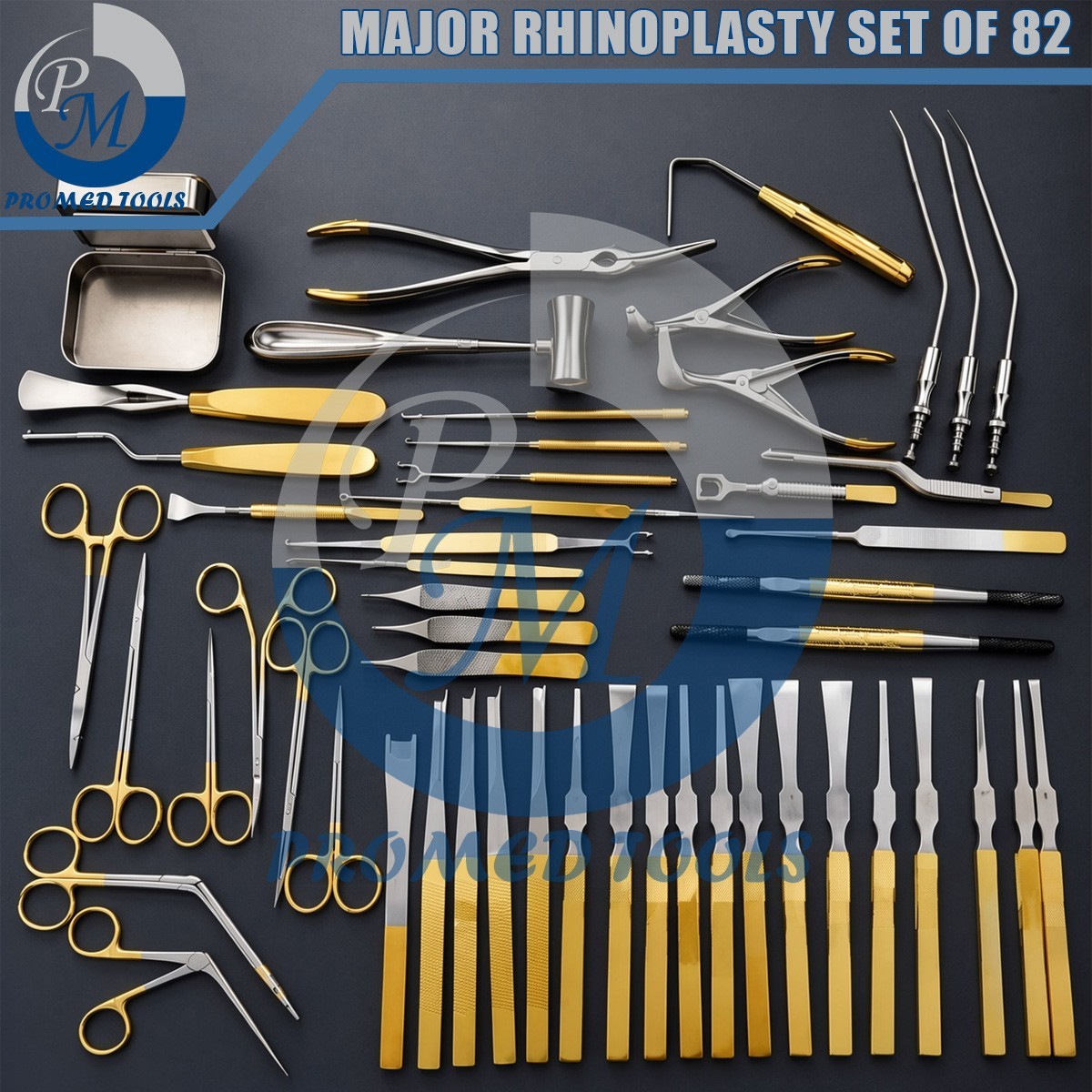 Major Rhinoplasty Surgical instruments set of 82 Pcs Nose & Plastic Surgery +Box