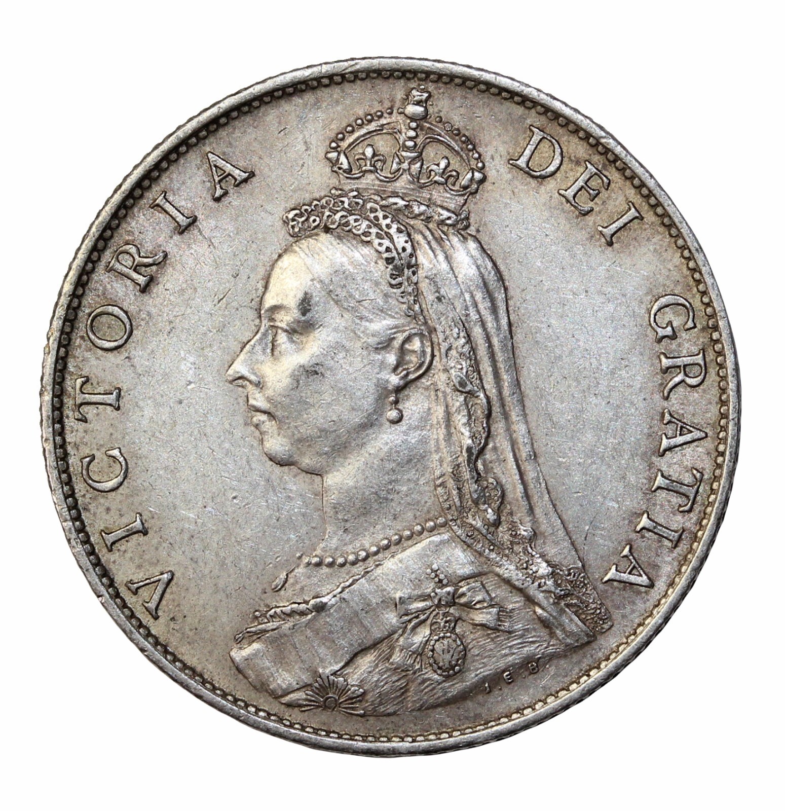 Great Britain 1887 Queen Victoria Silver Florin Two Shillings KM#762