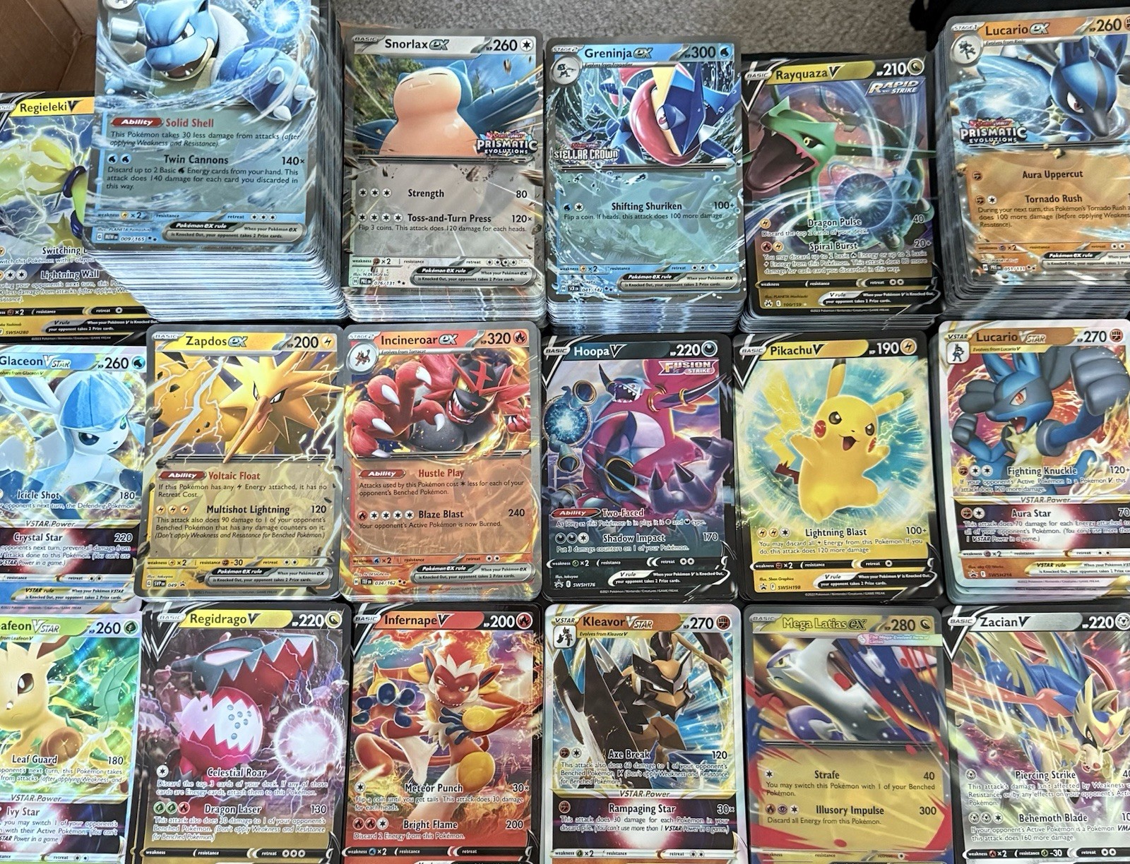 8 Jumbo Pokémon Cards Oversized EX V VSTAR Lot – Great Gift Display Set