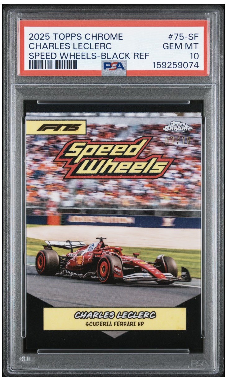 CHARLES LECLERC • 2025 Sapphire • F1 Speed Wheels • 1/10 • PSA 10 CHARLES LECLERC • 2025 Sapphire • F1 Speed Wheels • 1/10 • PSA 10