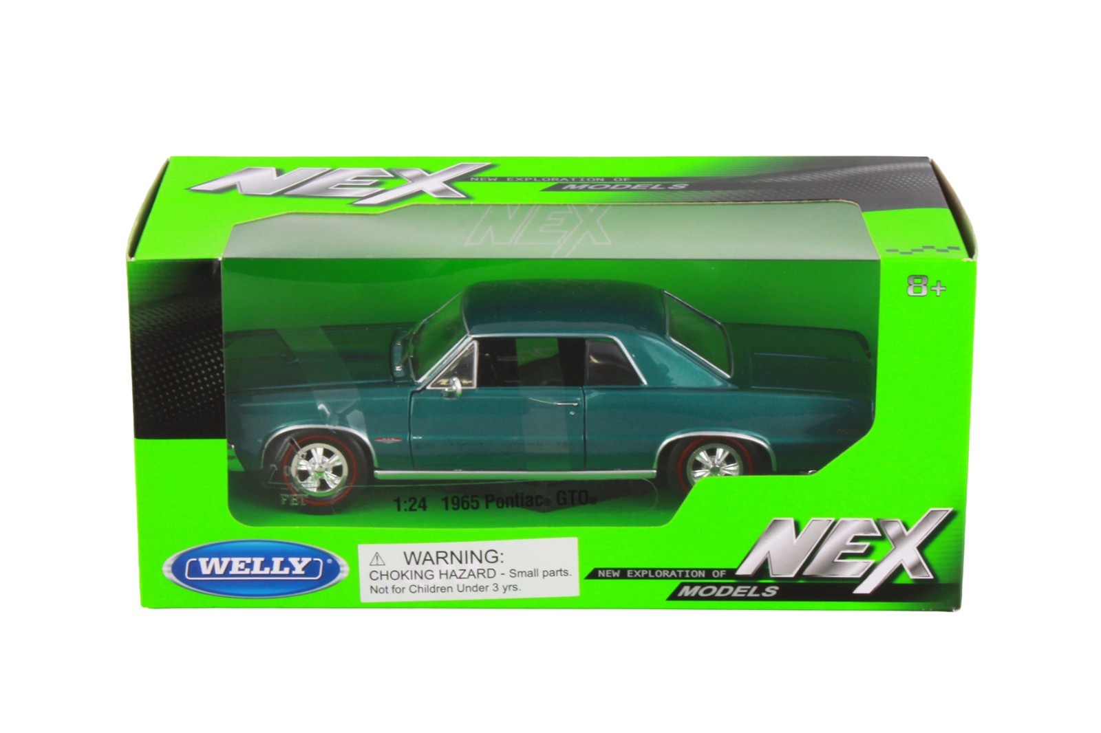1965 Pontiac GTO, Green - Welly 22092 - 1/24 scale Diecast Model Toy Car