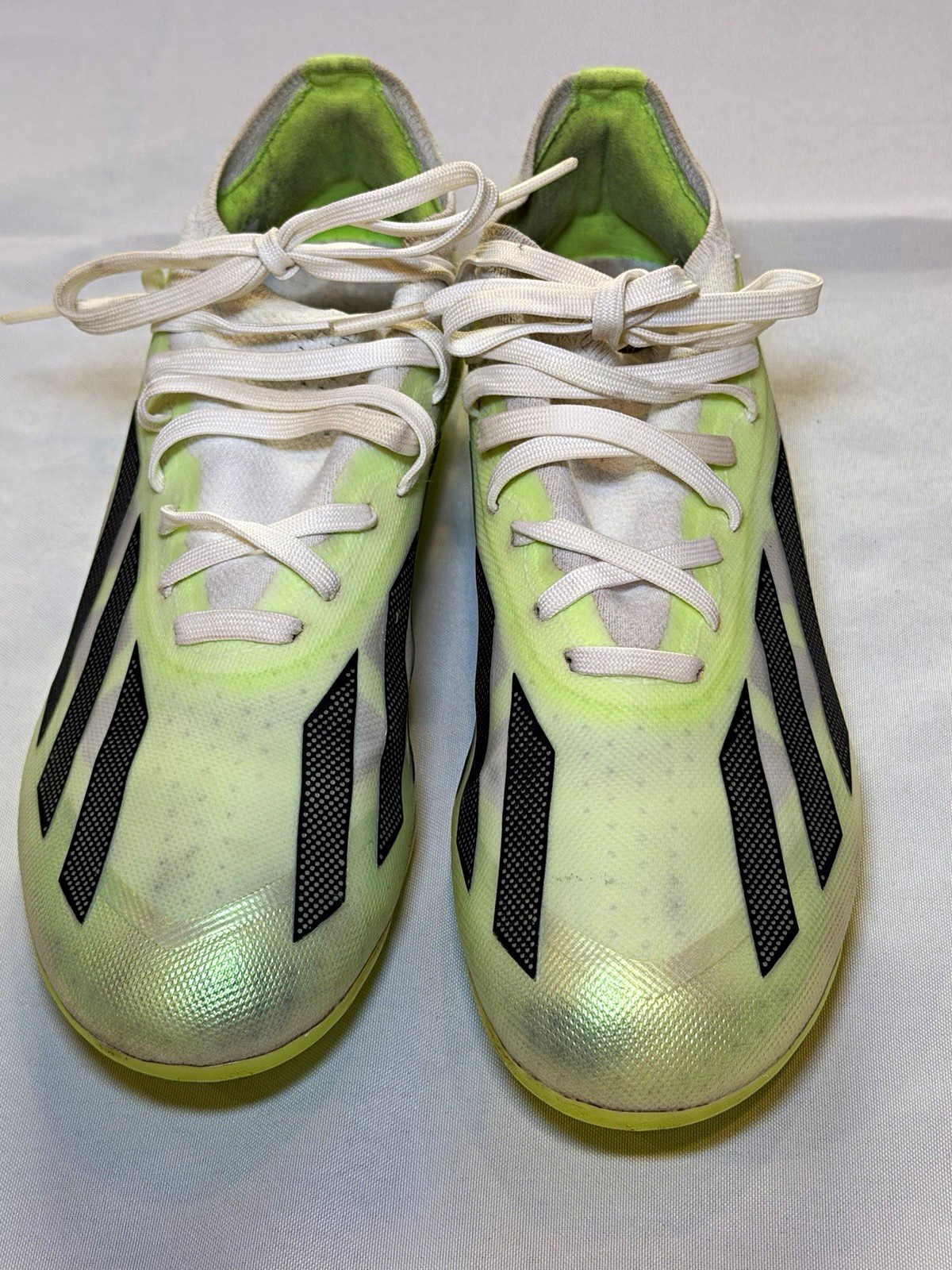 Adidas Crazyfast Soccer Cleats Youth Size 5 White Lime Black FG Football Shoes