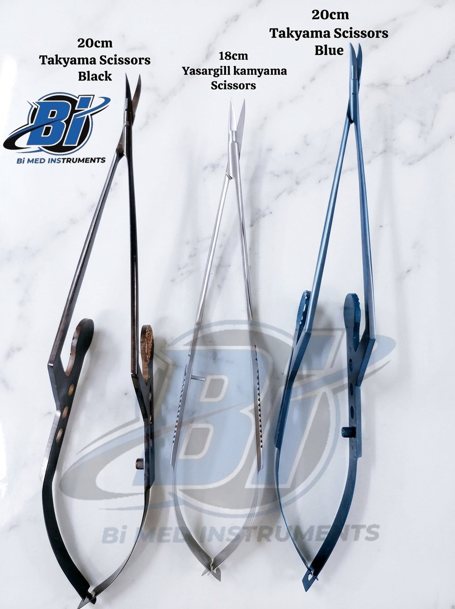 Kamiyama & Yasargil Micro Scissors Neurosurgery Bayonet Handle