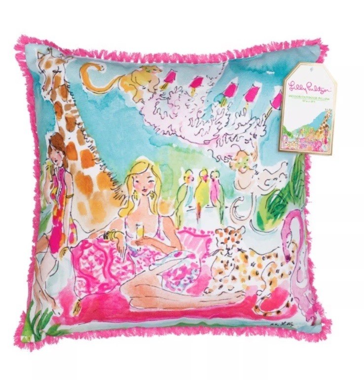 NWOT Lilly Pulitzer 18” x 18” ITS A ZOO Fringe INDOOR/OUTDOOR Accent Pillow NWOT Lilly Pulitzer 18” x 18” ITS A ZOO Fringe INDOOR/OUTDOOR Accent Pillow
