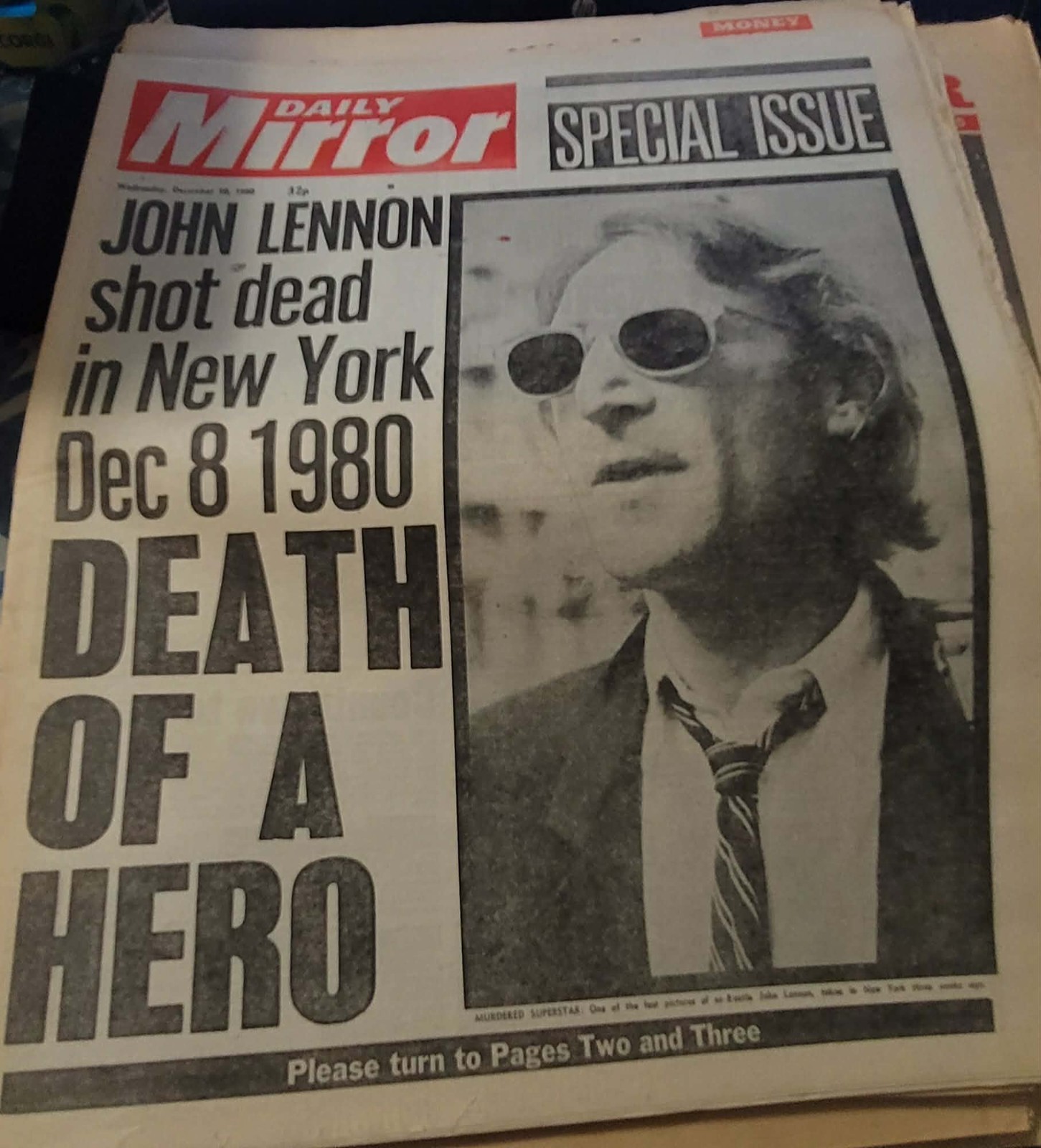 Vintage John Lennon Death UK Newspapers 1980 Tribute Archive Lot + Beatles 15pc