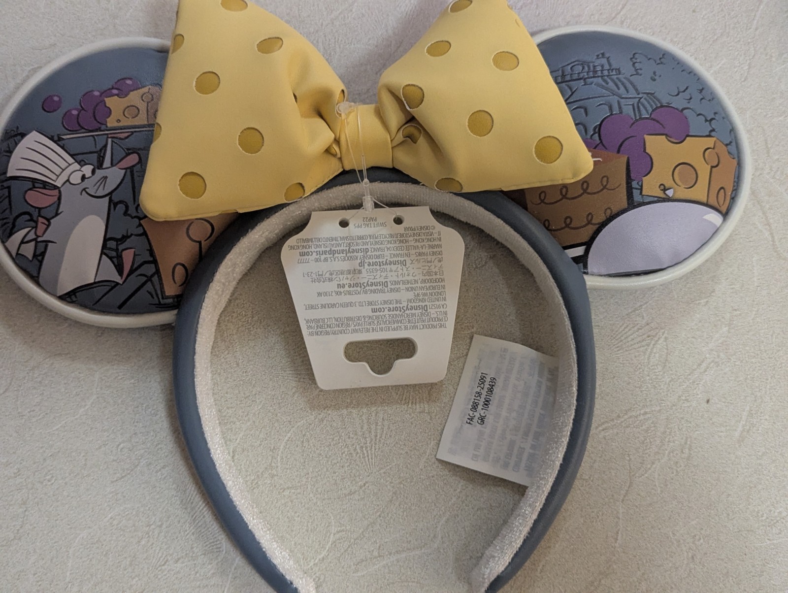 Disney EPCOT World Showcase France Remy Ratatouille Adventure Ears Headband New Disney EPCOT World Showcase France Remy Ratatouille Adventure Ears Headband New