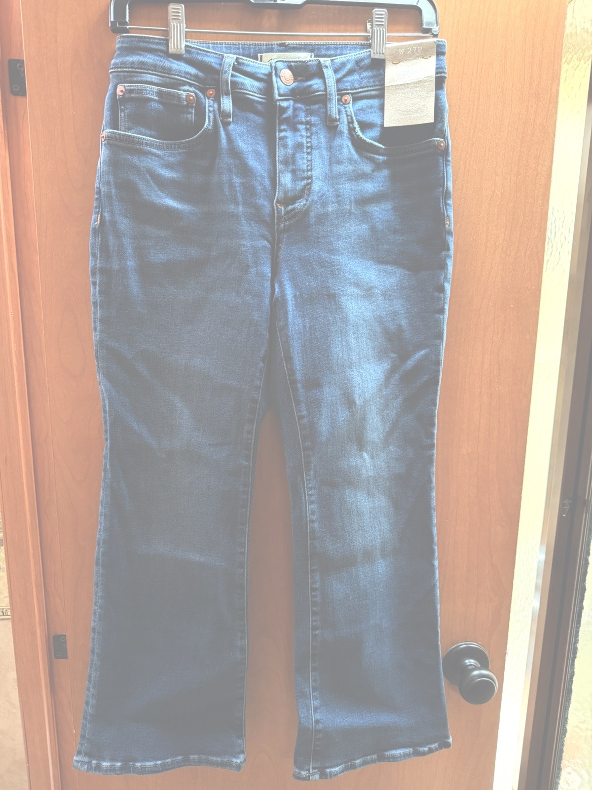 Women\'s MADEWELL Jeans Size 27P Blue Mid Rise Kick Out Denim Women\'s MADEWELL Jeans Size 27P Blue Mid Rise Kick Out Denim