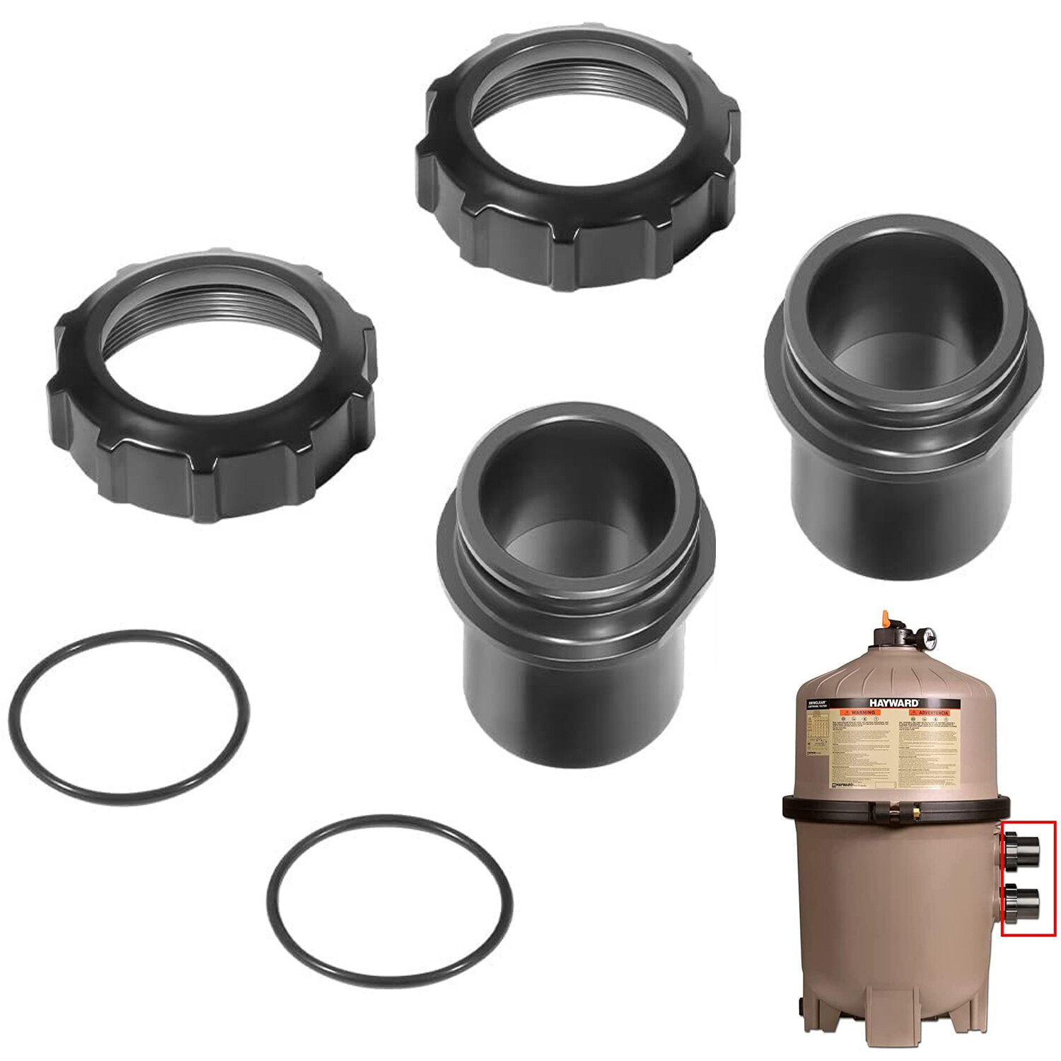 DE2400PAK2CS Filter Plumbing Kit Parts for Hayward Swim Clear Cartridge Filter DE2400PAK2CS Filter Plumbing Kit Parts for Hayward Swim Clear Cartridge Filter