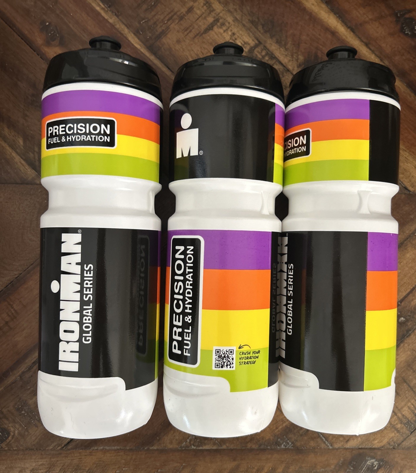 New 3 pack Precision Ironman Triathlon Sport Squeeze Bike Run Water Bottle 27oz New 3 pack Precision Ironman Triathlon Sport Squeeze Bike Run Water Bottle 27oz