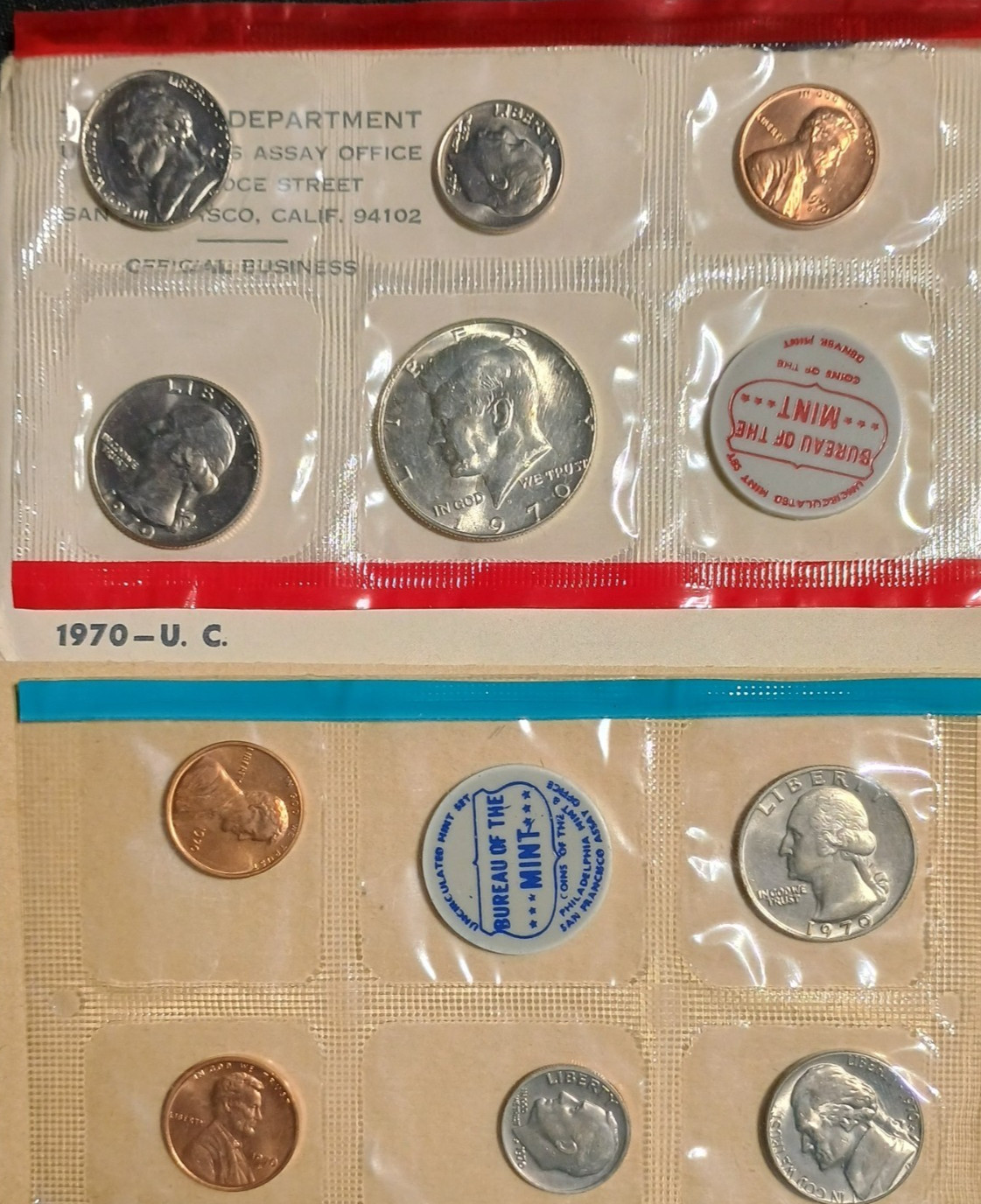 1968 1969 1970 US Mint Sets Original Government Packaging w/ 40% Silver Kennedys 1968 1969 1970 US Mint Sets Original Government Packaging w/ 40% Silver Kennedys