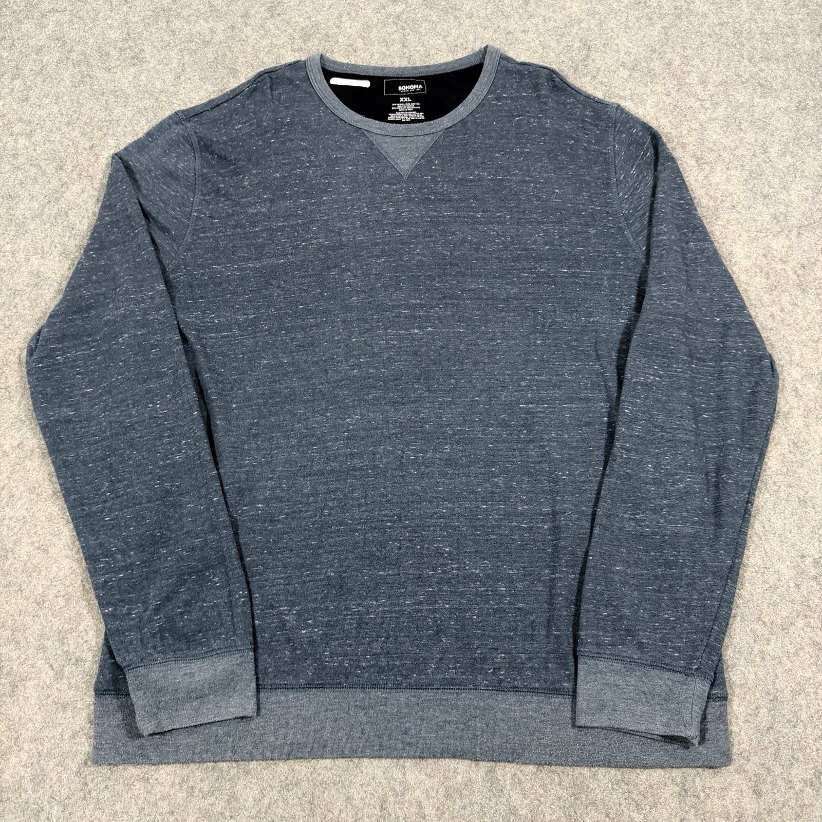 Sonoma Long Sleeve Stretch Casual Pullover Sweatshirt Men\'s Size XXL 2XL Blue