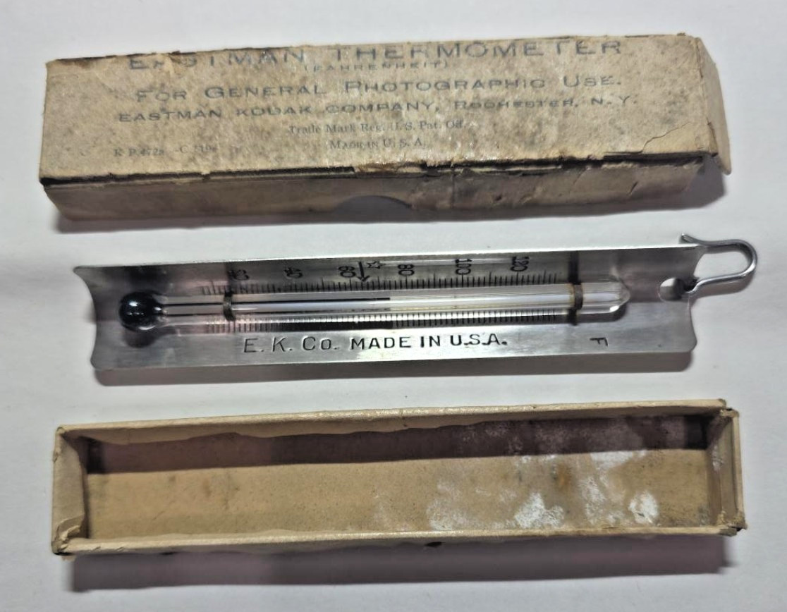 Antique Eastman Kodak Photographic Thermometer E.K. Co USA Original Box Tested