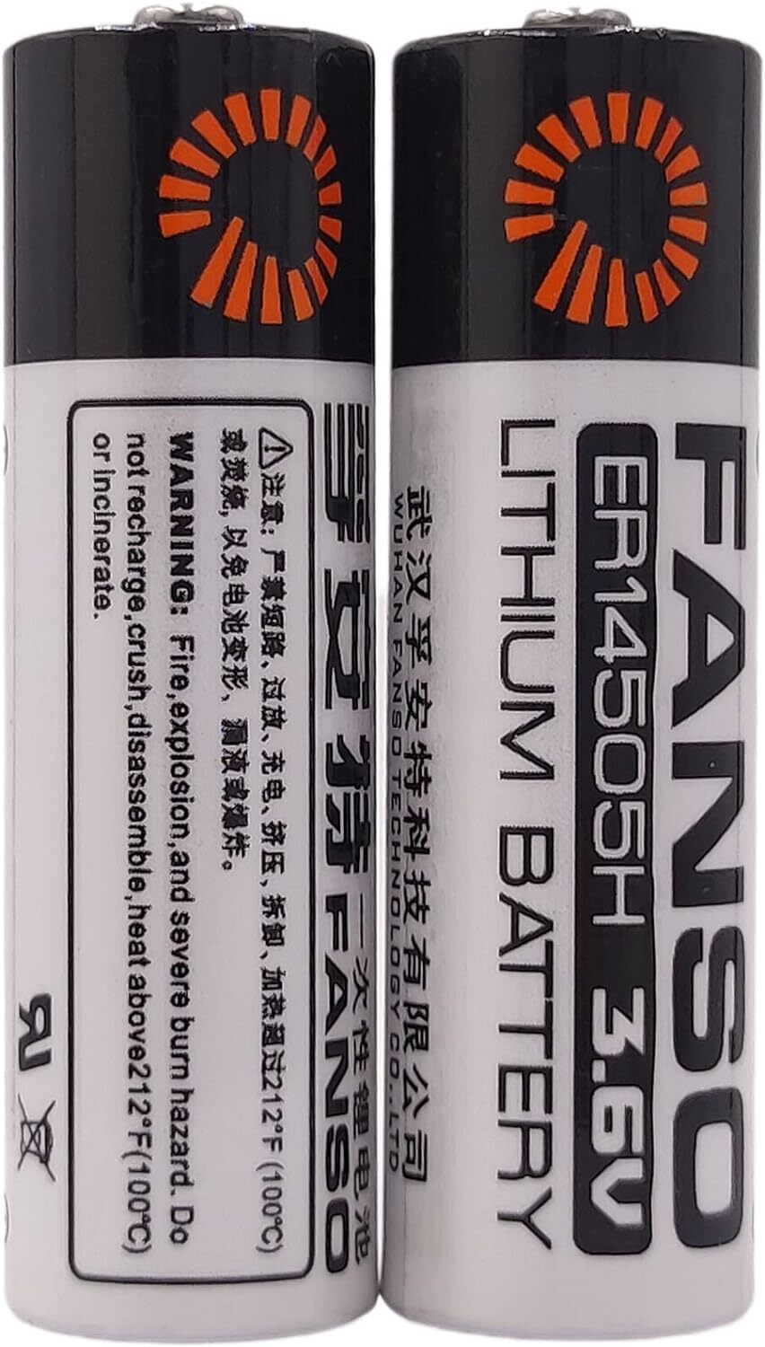 2 x ER14505H 3.6V AA 2700mAh Battery for Fanso ER14505H Battery ER14505 LS14500