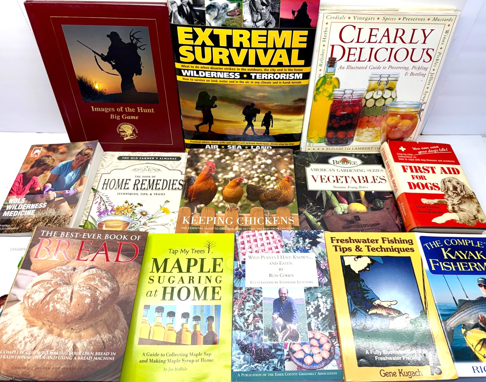 Prepper Book Lot Homesteading Skills Off Grid Survival Fishing Canning Medicine Prepper Book Lot Homesteading Skills Off Grid Survival Fishing Canning Medicine