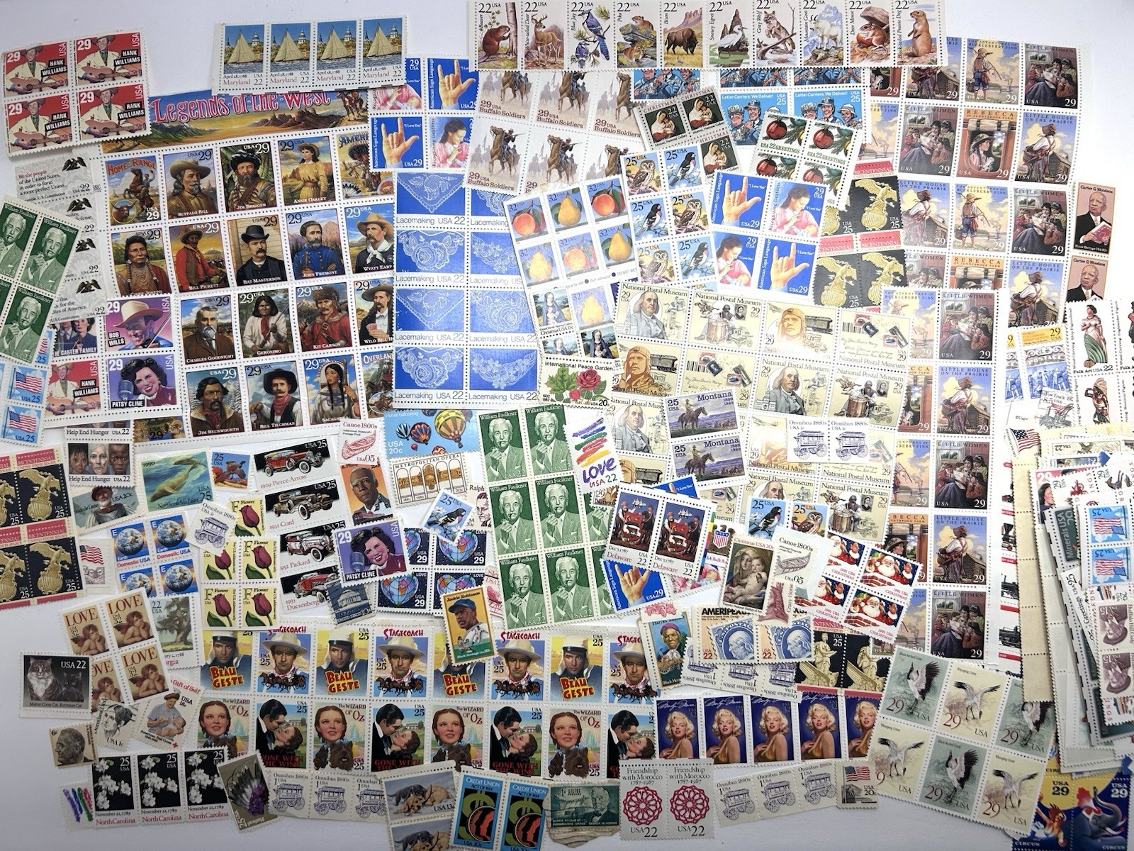 Vintage 80’s 90’s Lot Unused US Postage Stamps • Approx 500+ • Face Value? Read
