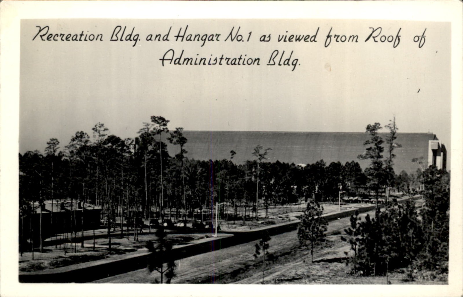 Glynco GA Recreation Building and Hangar c1940s Real Photo Postcard bhn Glynco GA Recreation Building and Hangar c1940s Real Photo Postcard bhn