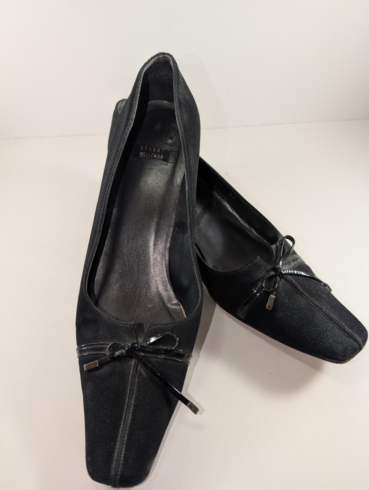 Vintage Stuart Weitzman Black Suede Shoes Sz 10 AA Vintage Stuart Weitzman Black Suede Shoes Sz 10 AA