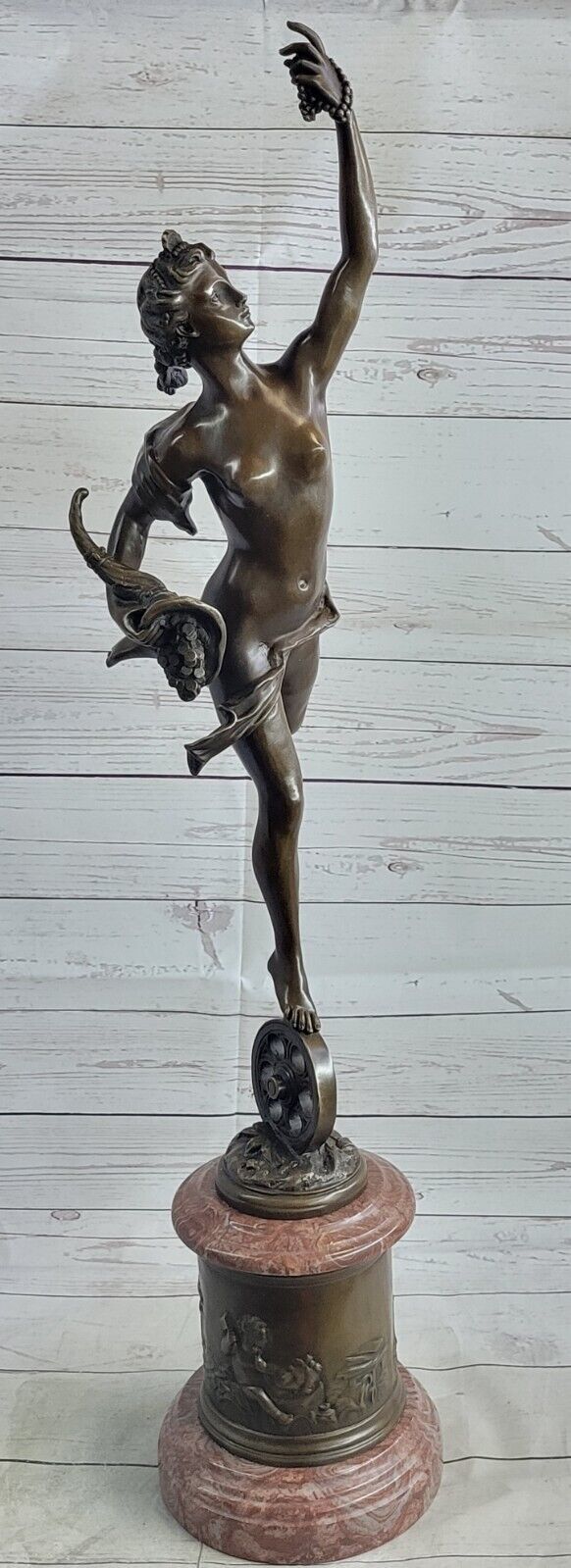 Goddess of Luck Fortuna Bronze Figurine Milos Exquisite Sculpture for Home Decor