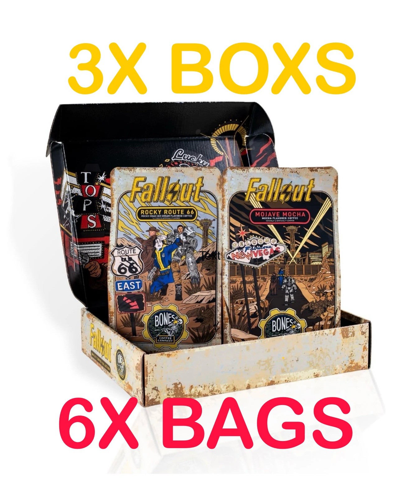 3 BOX LOT Bones Coffee Company FALLOUT NEW VEGAS Sin City COLLECTORS BOX SET 😎 3 BOX LOT Bones Coffee Company FALLOUT NEW VEGAS Sin City COLLECTORS BOX SET 😎