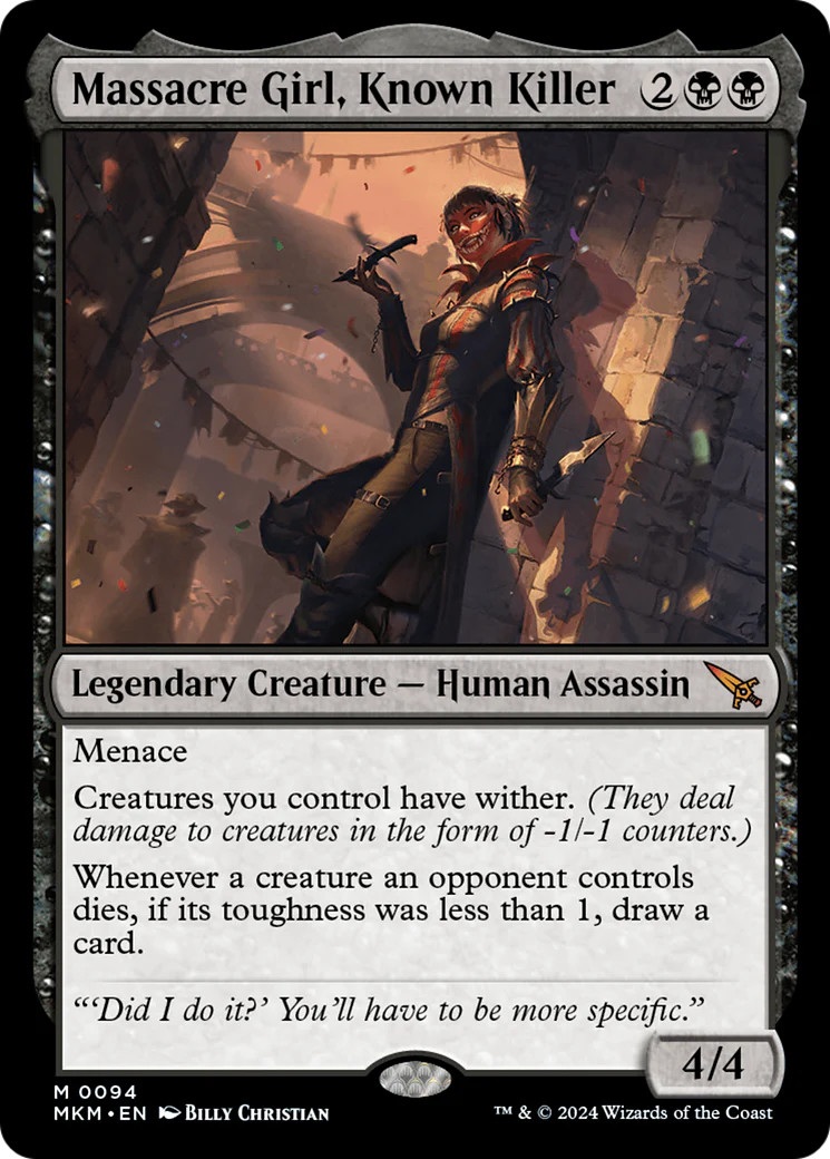 MTG Massacre Girl, Known Killer [Murders at Karlov Manor] Near Mint Magic