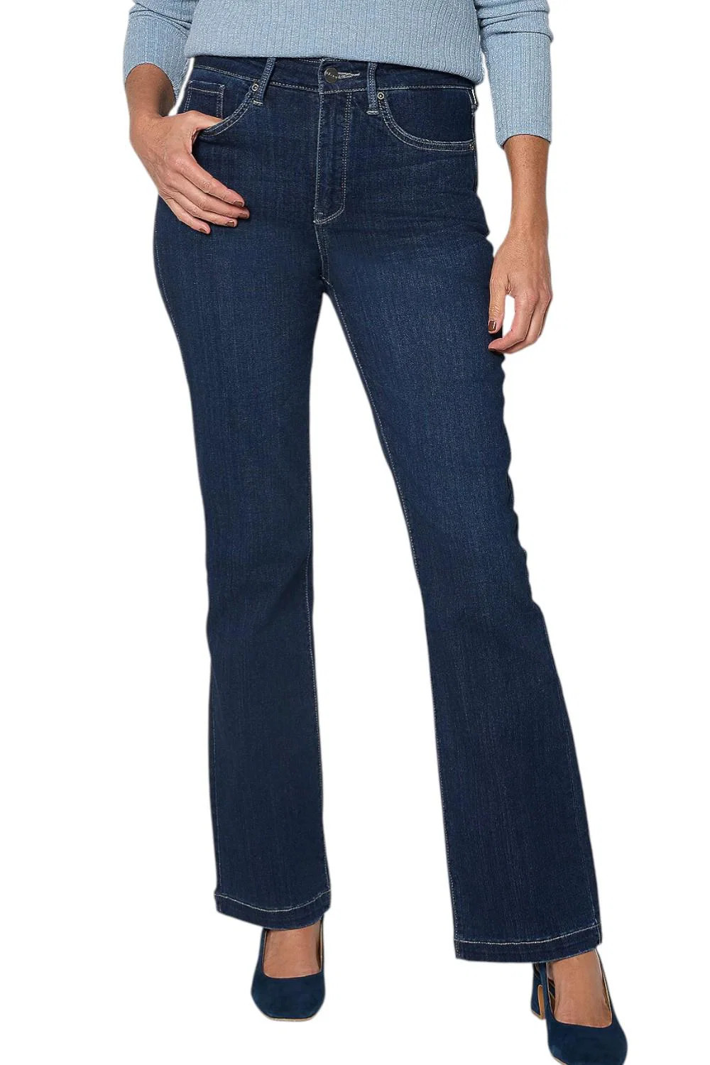 NYDJ Women's Sure Stretch High-Rise Barbara Bootcut Jeans Coldwater NYDJ Women's Sure Stretch High-Rise Barbara Bootcut Jeans Coldwater