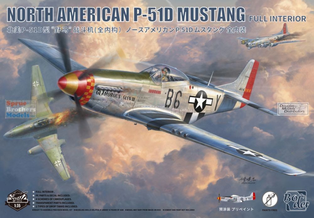 BDMBF015 1:35 Border Model P-51D Mustang BDMBF015 1:35 Border Model P-51D Mustang