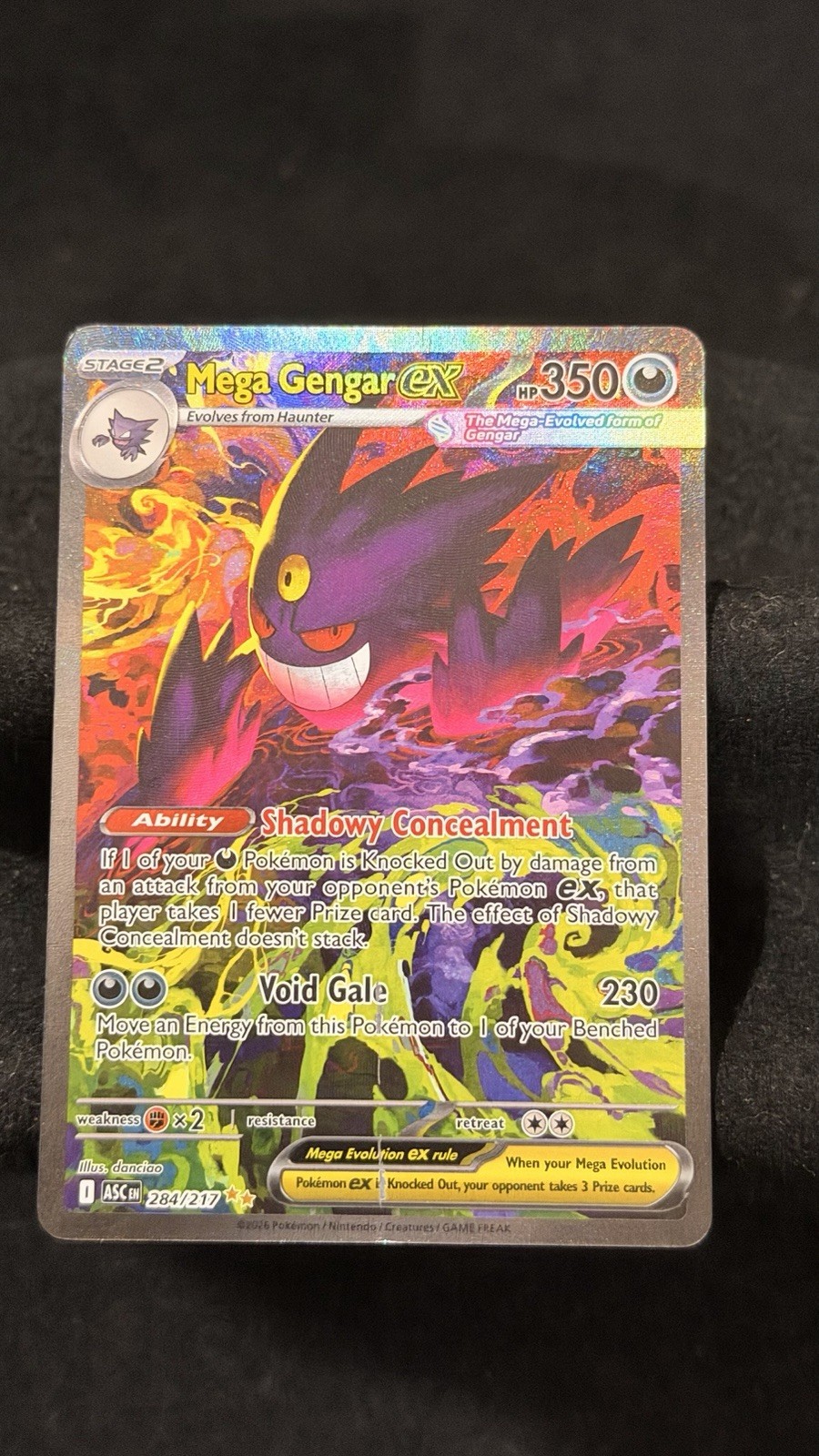 Mega Gengar EX 284/217 ASC Ascended Heroes Secret Rare Full Art Holo 350HP Mega Gengar EX 284/217 ASC Ascended Heroes Secret Rare Full Art Holo 350HP