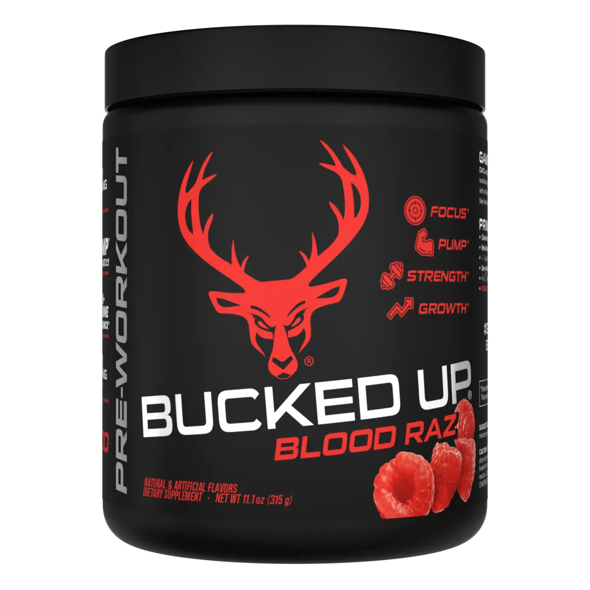 BUCKED UP PRE-WORKOUT Pump Focus Energy Endurance Strength Growth 30 Servings