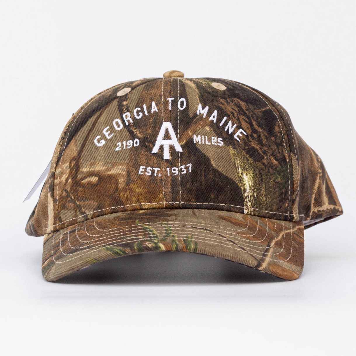 Appalachian Trail Georgia To Maine AT Embroidered Real Tree Camo Hat