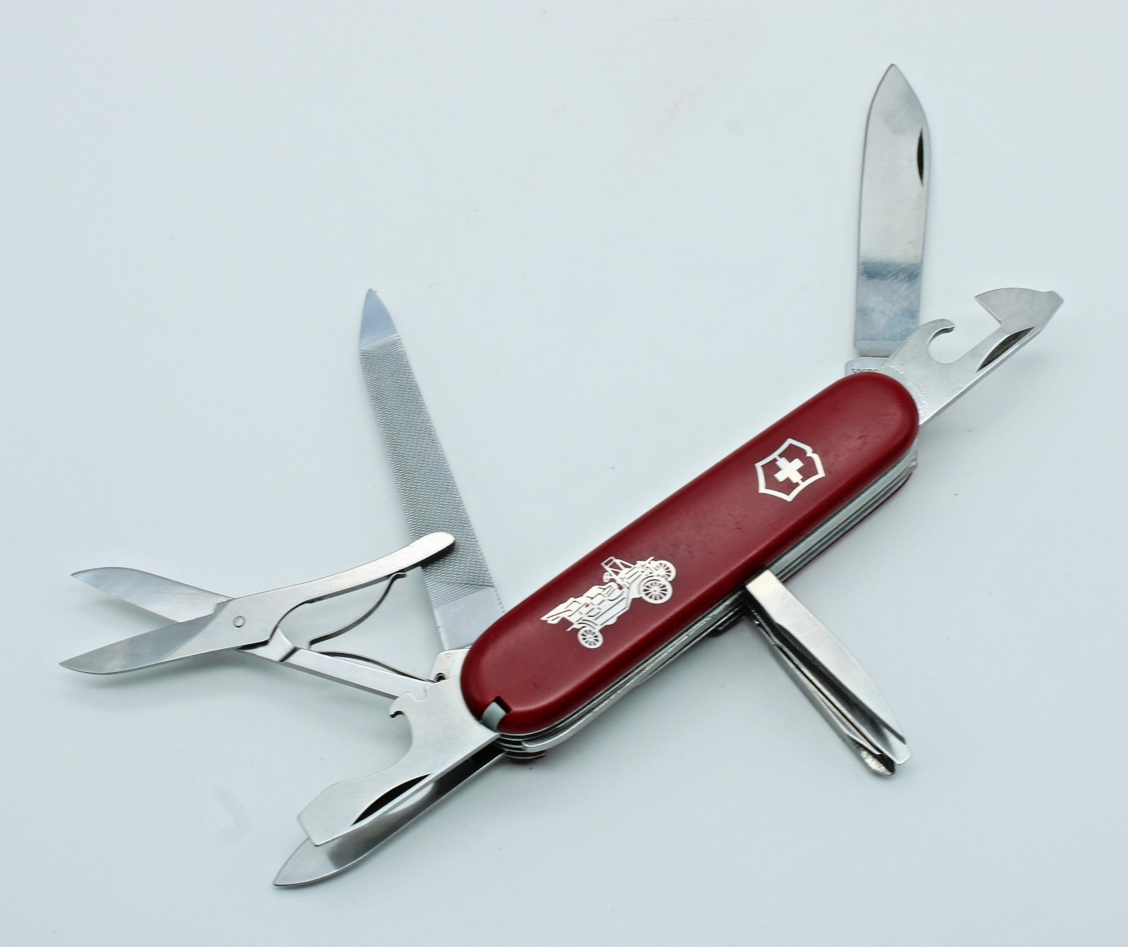 1976-1986 Victorinox Grand Prix 91mm Swiss Army Knife Red Ford Model T Vintage