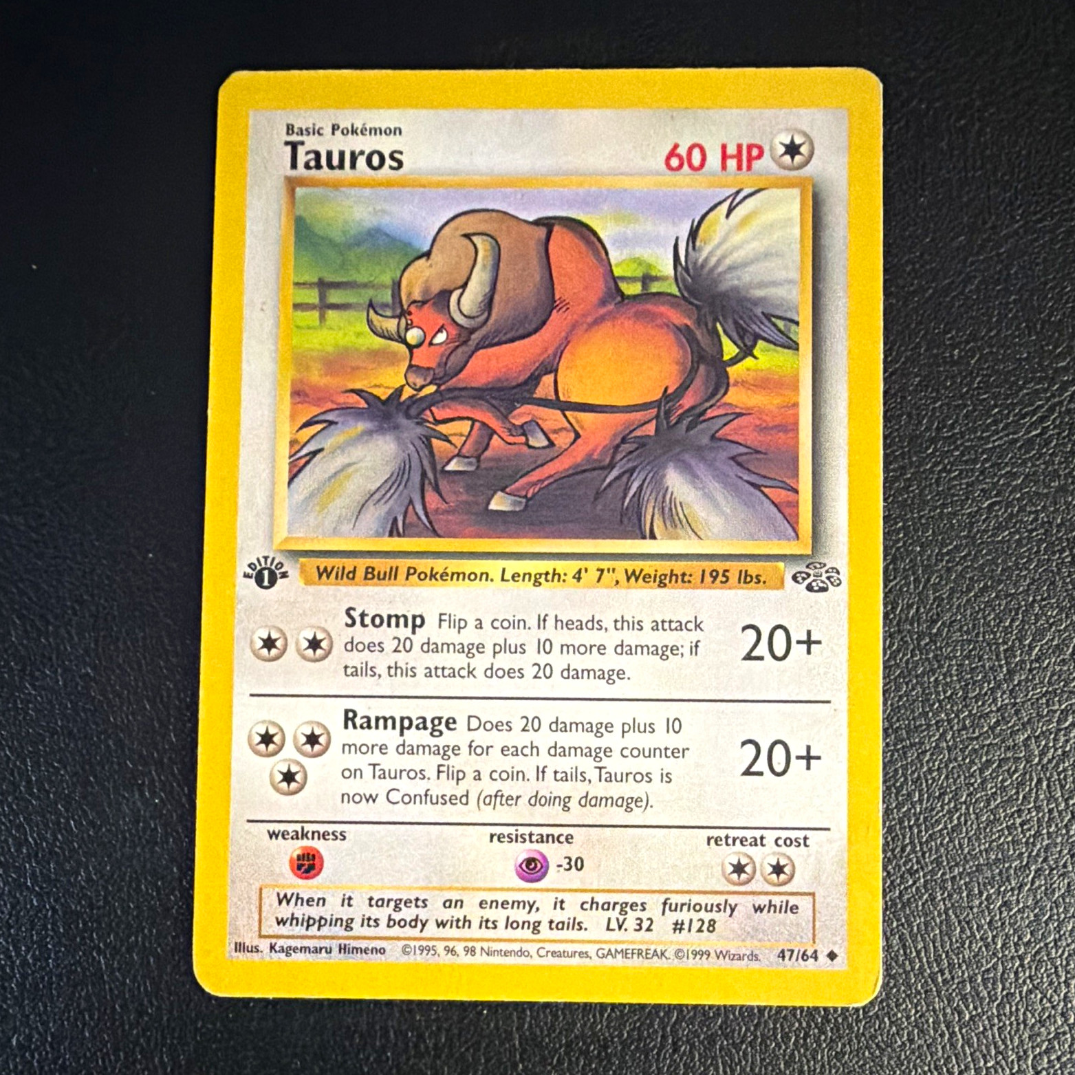Wizards of the Coast Tauros 47/64 Jungle Unlimited Uncommon Regular EN 1999 Wizards of the Coast Tauros 47/64 Jungle Unlimited Uncommon Regular EN 1999
