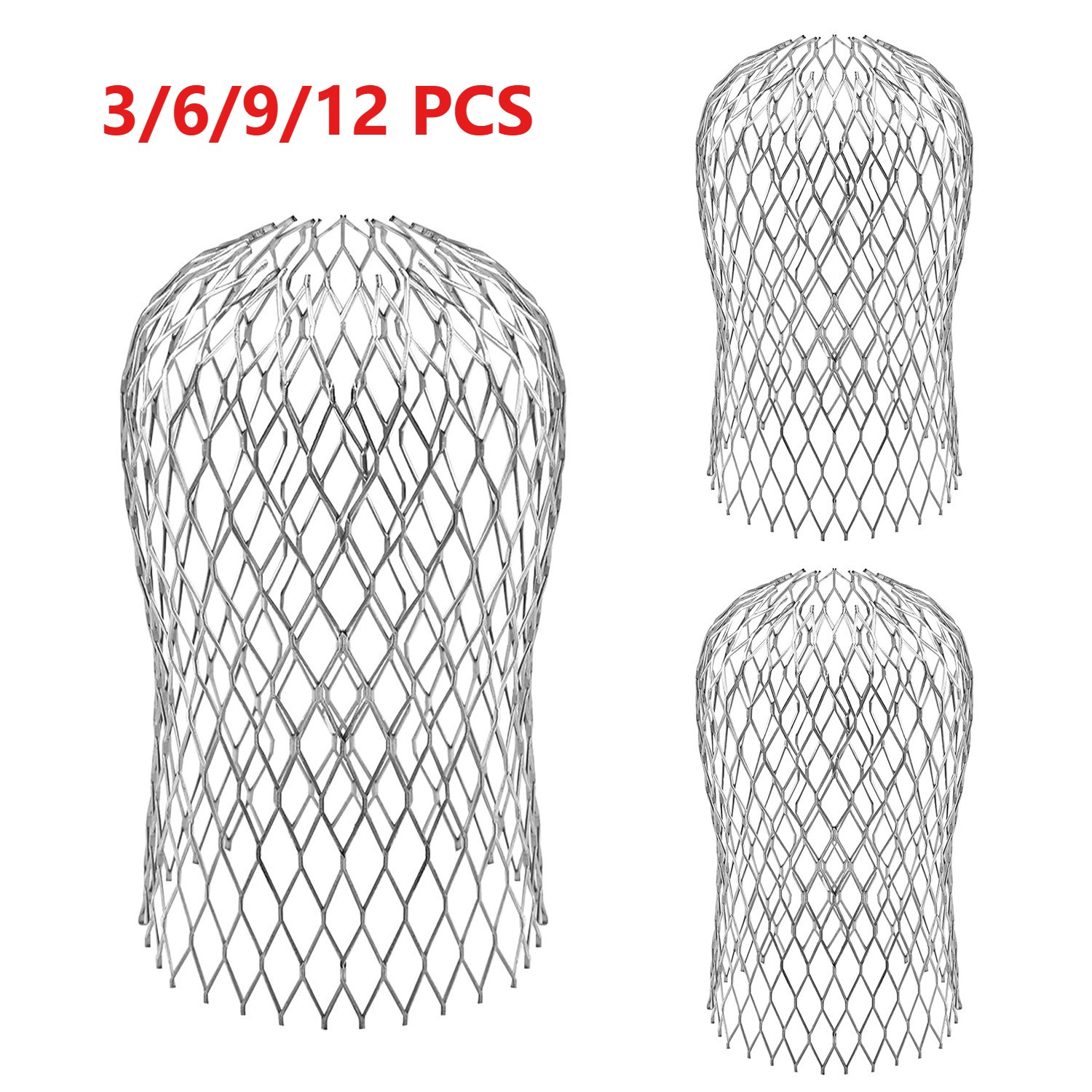 3-12Pcs Gutter Downspout Guards Aluminum Leaf Filter Strainer Expandable 3/4In 3-12Pcs Gutter Downspout Guards Aluminum Leaf Filter Strainer Expandable 3/4In