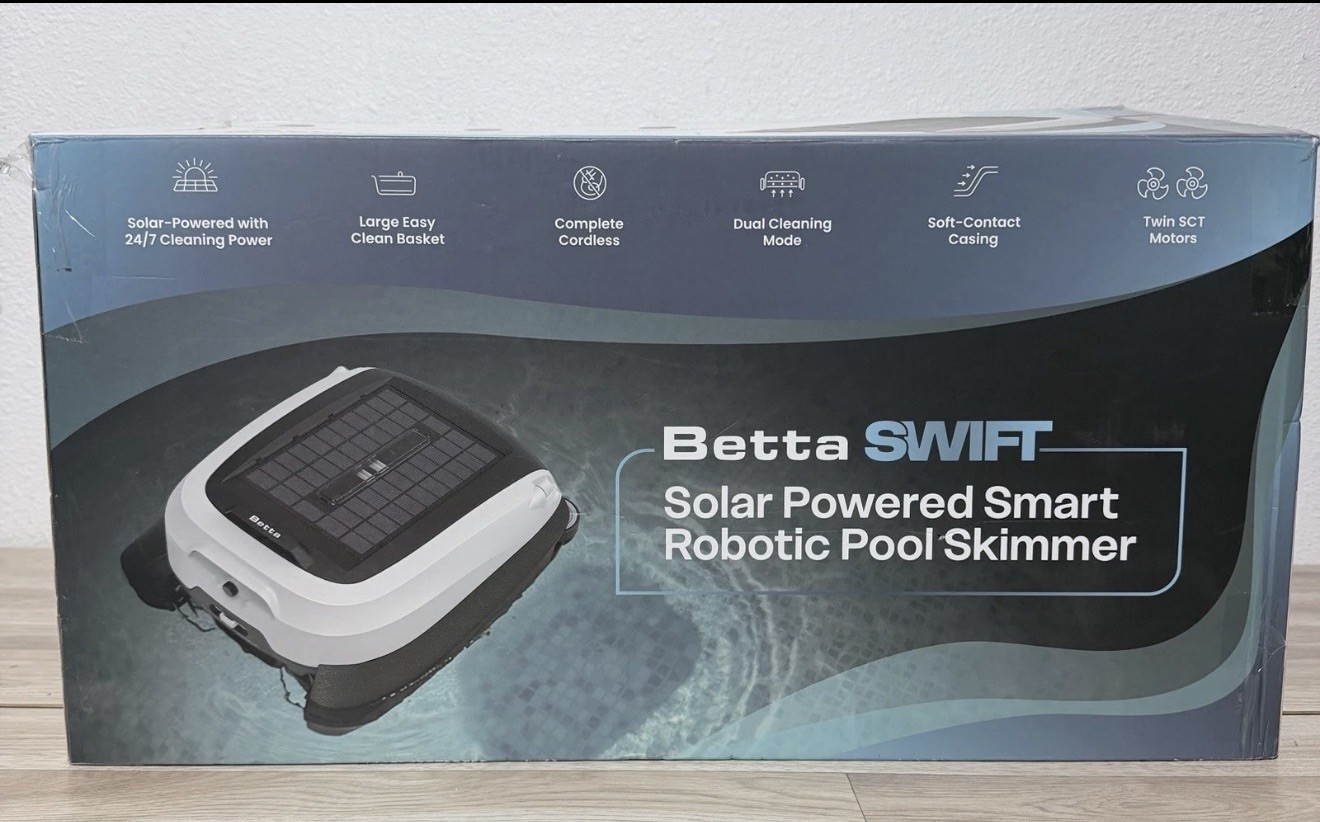 New Betta Swift Solar Powered Smart Robotic Pool Skimmer✅🔥‼️SEALED