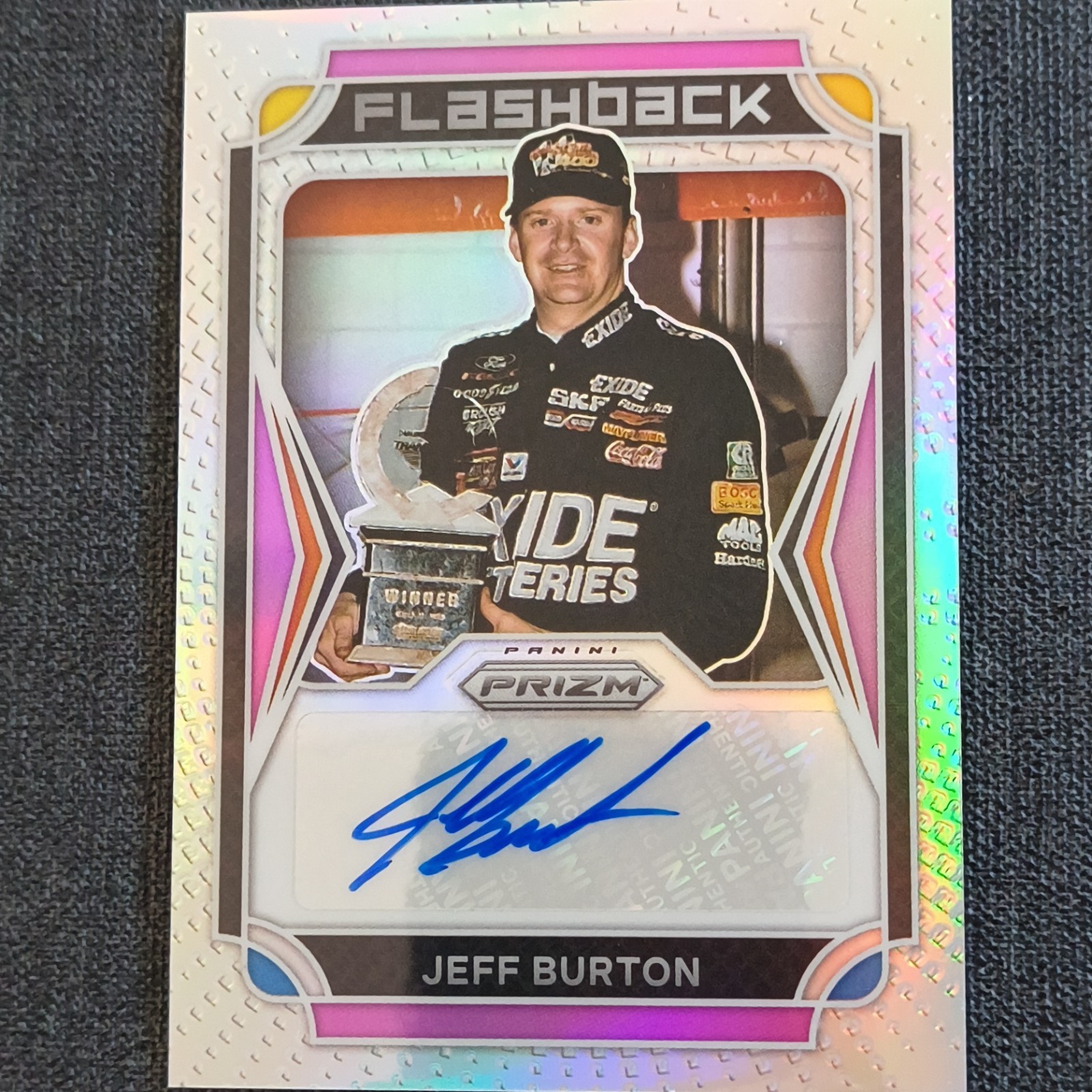 2022 Panini Prizm Jeff Burton Flashback Autographs Prizm Auto FA-JB 2022 Panini Prizm Jeff Burton Flashback Autographs Prizm Auto FA-JB