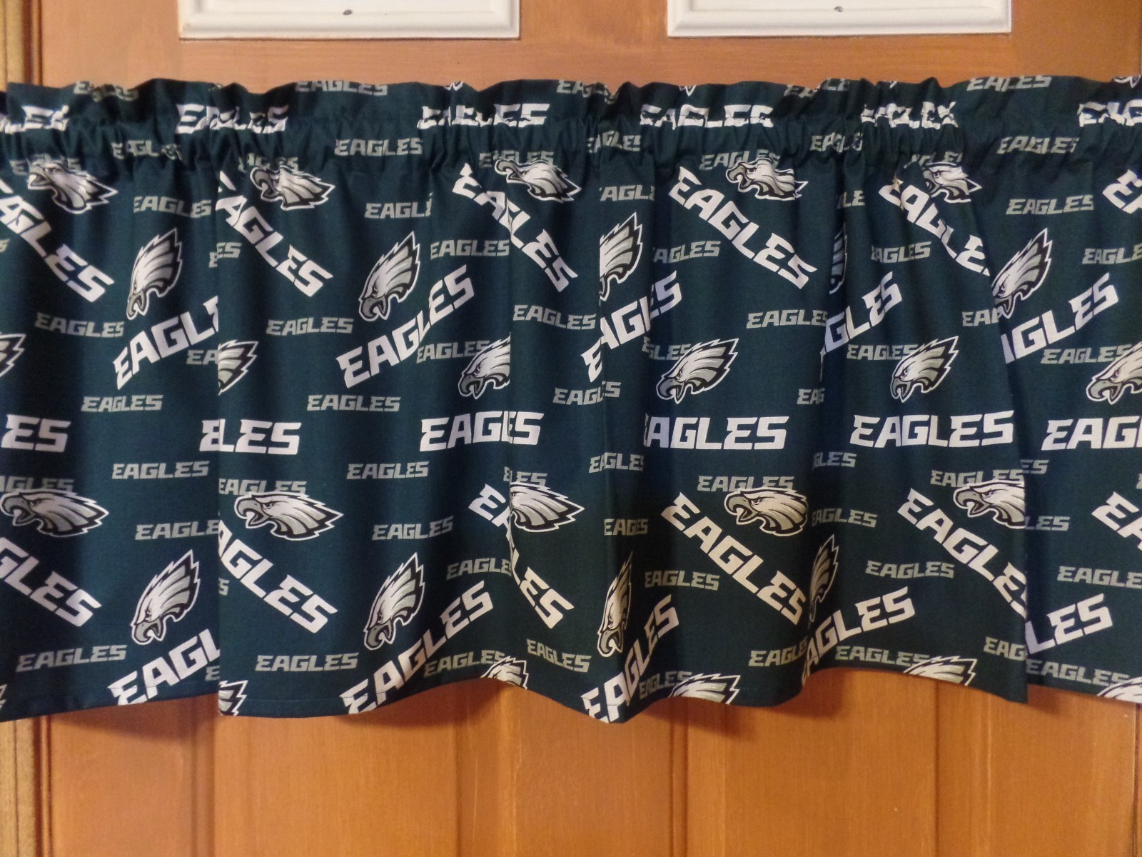 NFL PHILADELPHIA EAGLES, Sports Team Handmade Valances, Dark Green/White Names NFL PHILADELPHIA EAGLES, Sports Team Handmade Valances, Dark Green/White Names