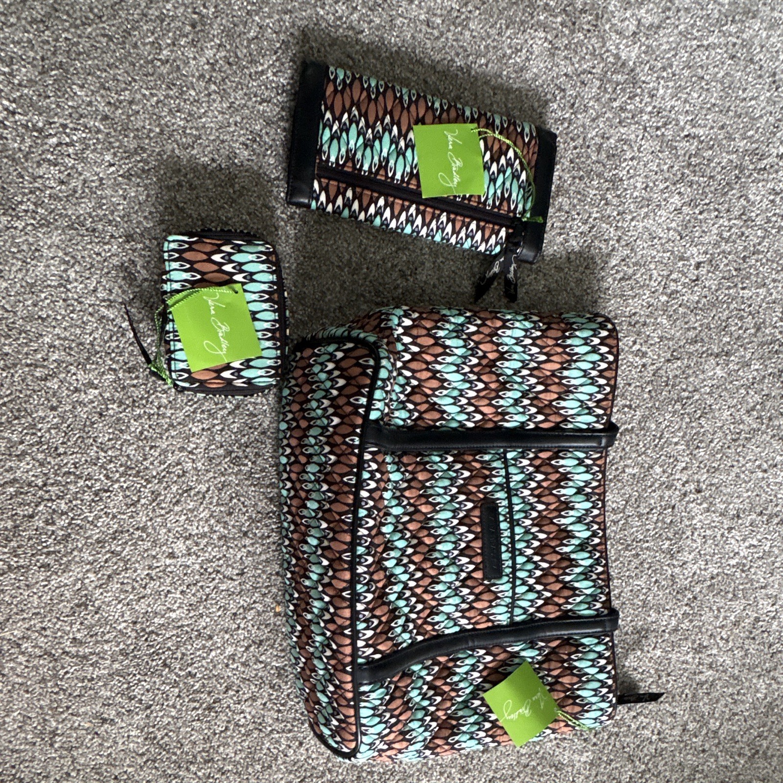 Vera Bradley Small Purse Sierra Stream Set w/ Wallet & Pill Case Vera Bradley Small Purse Sierra Stream Set w/ Wallet & Pill Case