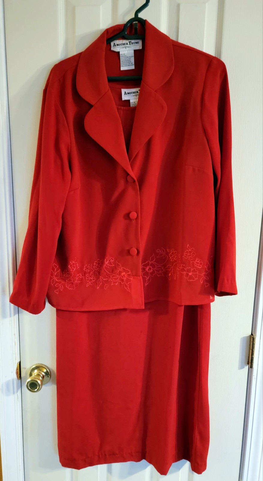 Another Thyme Red Dress & Red Jacket Dress Women Sz 12 Another Thyme Red Dress & Red Jacket Dress Women Sz 12