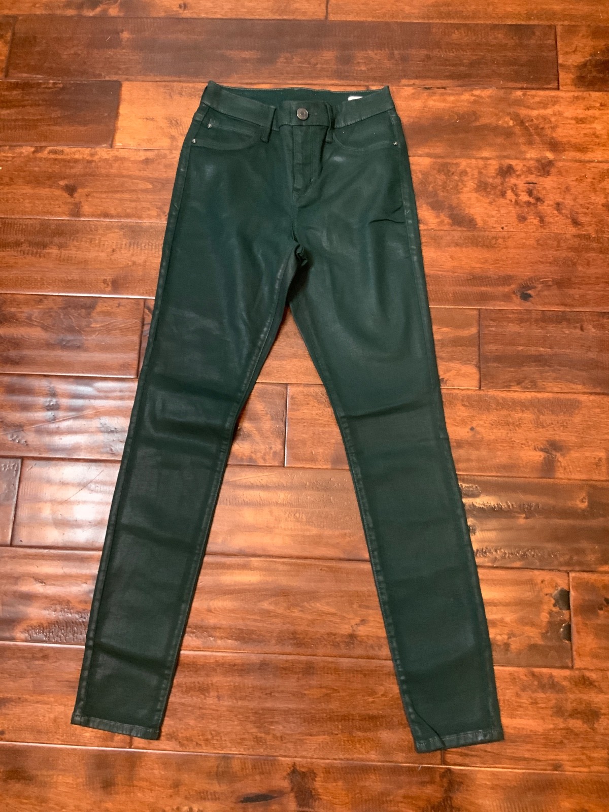 L\'Agence Dark Teal Coated Denim Ruth Skinny Jeans, Size 25 NWT L\'Agence Dark Teal Coated Denim Ruth Skinny Jeans, Size 25 NWT
