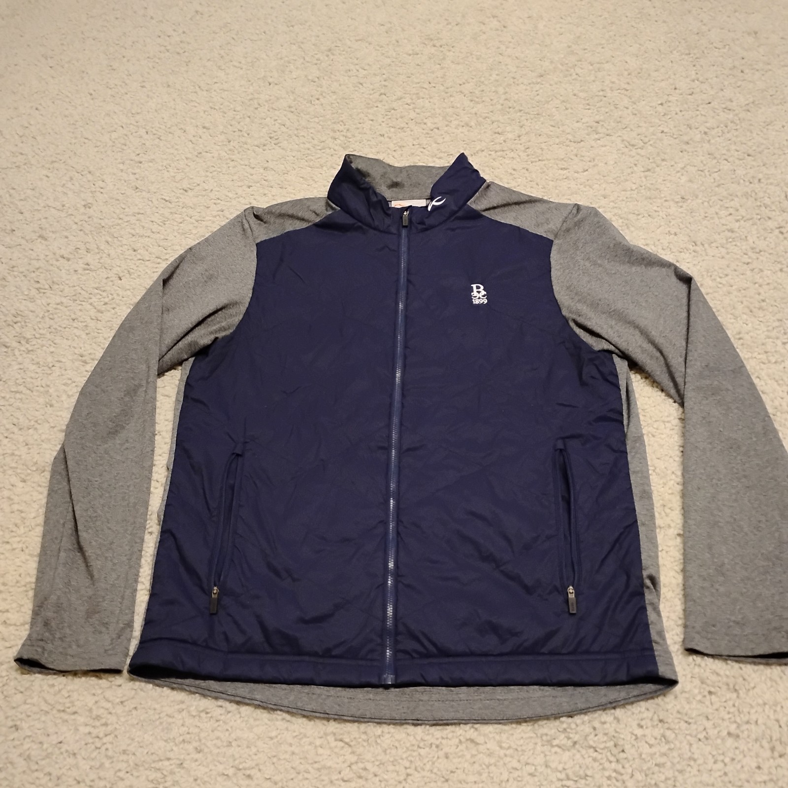KJUS Retention Jacket Mens 52 Large Blue Full Zip Performance Golf Walk Preppy