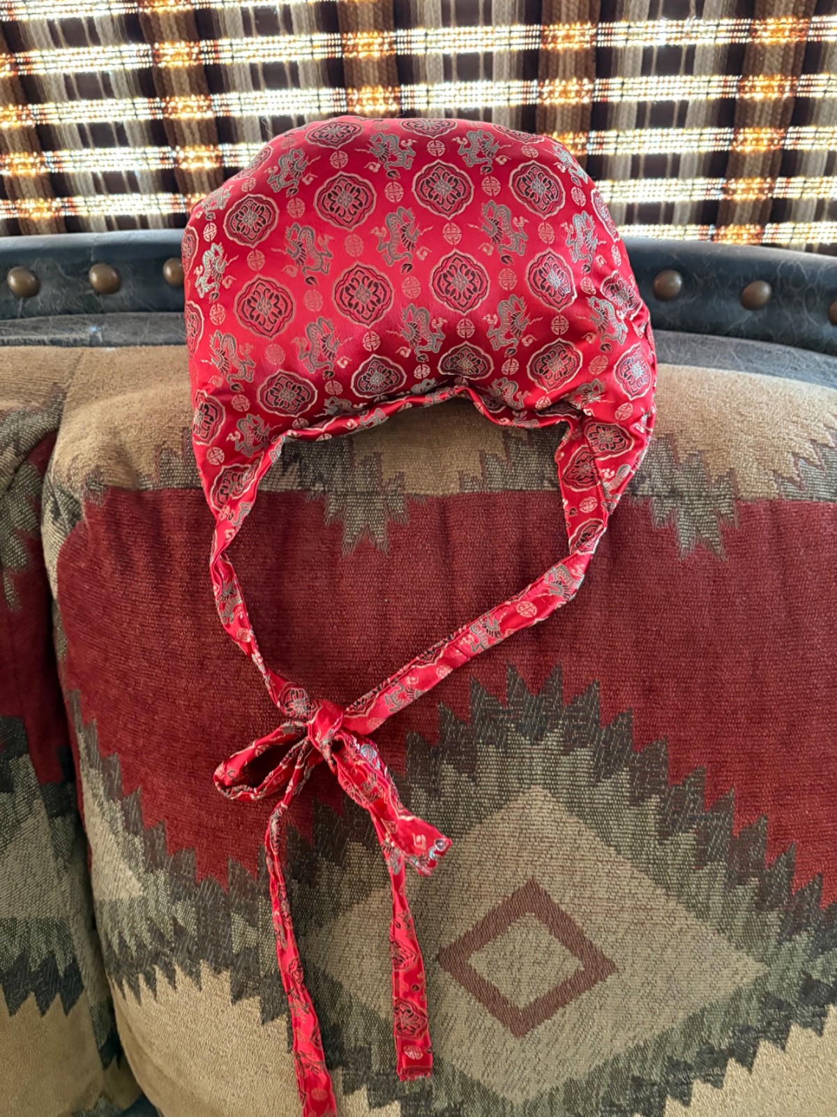 Bustle Bum Under Pillow Victorian 1800 Period Correct Red Chinese Brocade Bustle Bum Under Pillow Victorian 1800 Period Correct Red Chinese Brocade