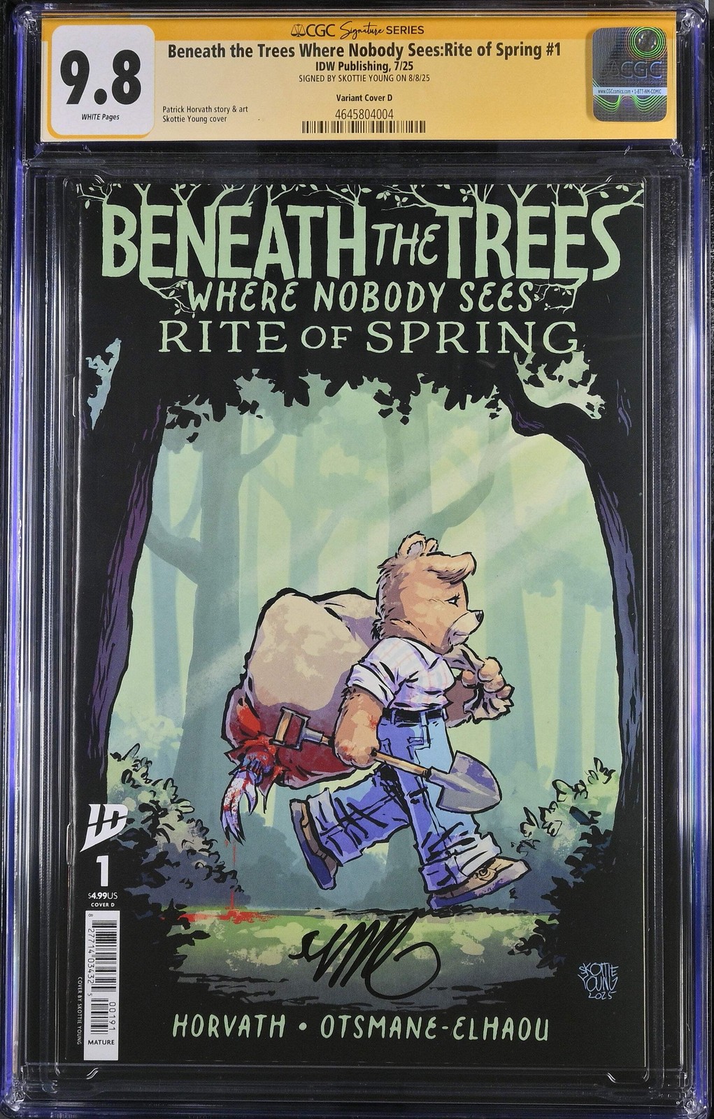 Beneath the Trees Where Nobody Sees Rite of Spring Skottie Young CGC 9.8 Yellow